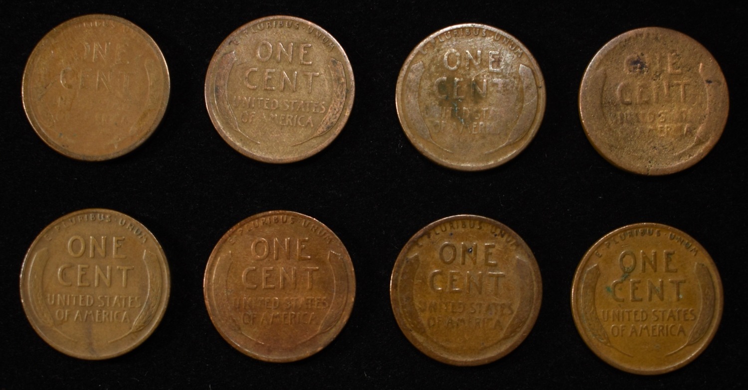 8 NICE EARLY SEMIKEY WHEAT CENTS