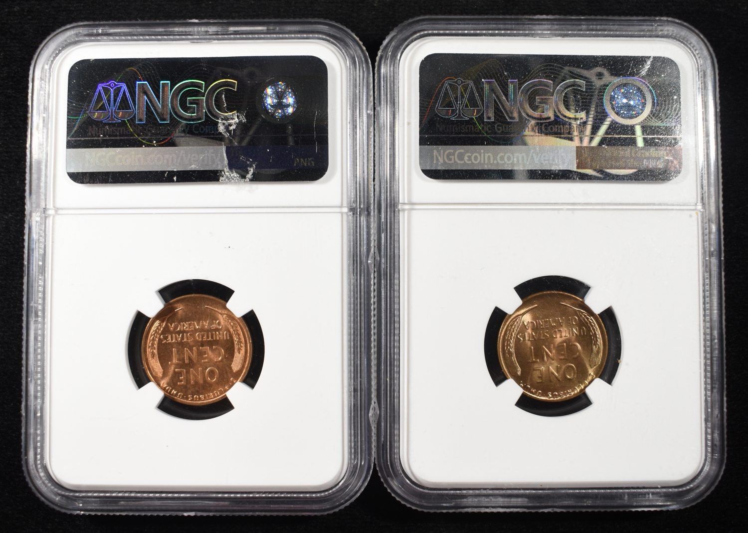 1937-D & 1939 WHEAT CENTS NGC MS66 RD