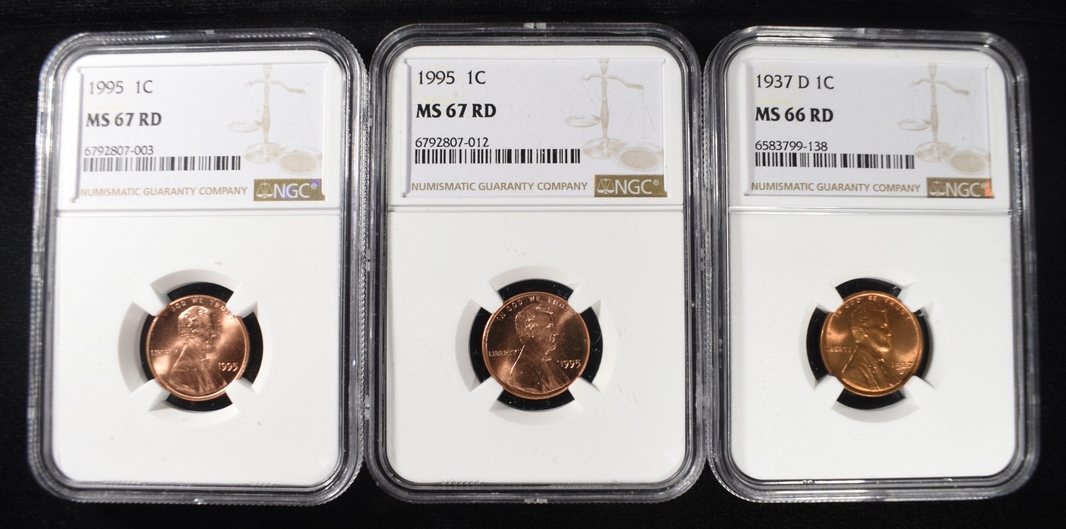(3) NGC GRADED LINCOLN CENTS