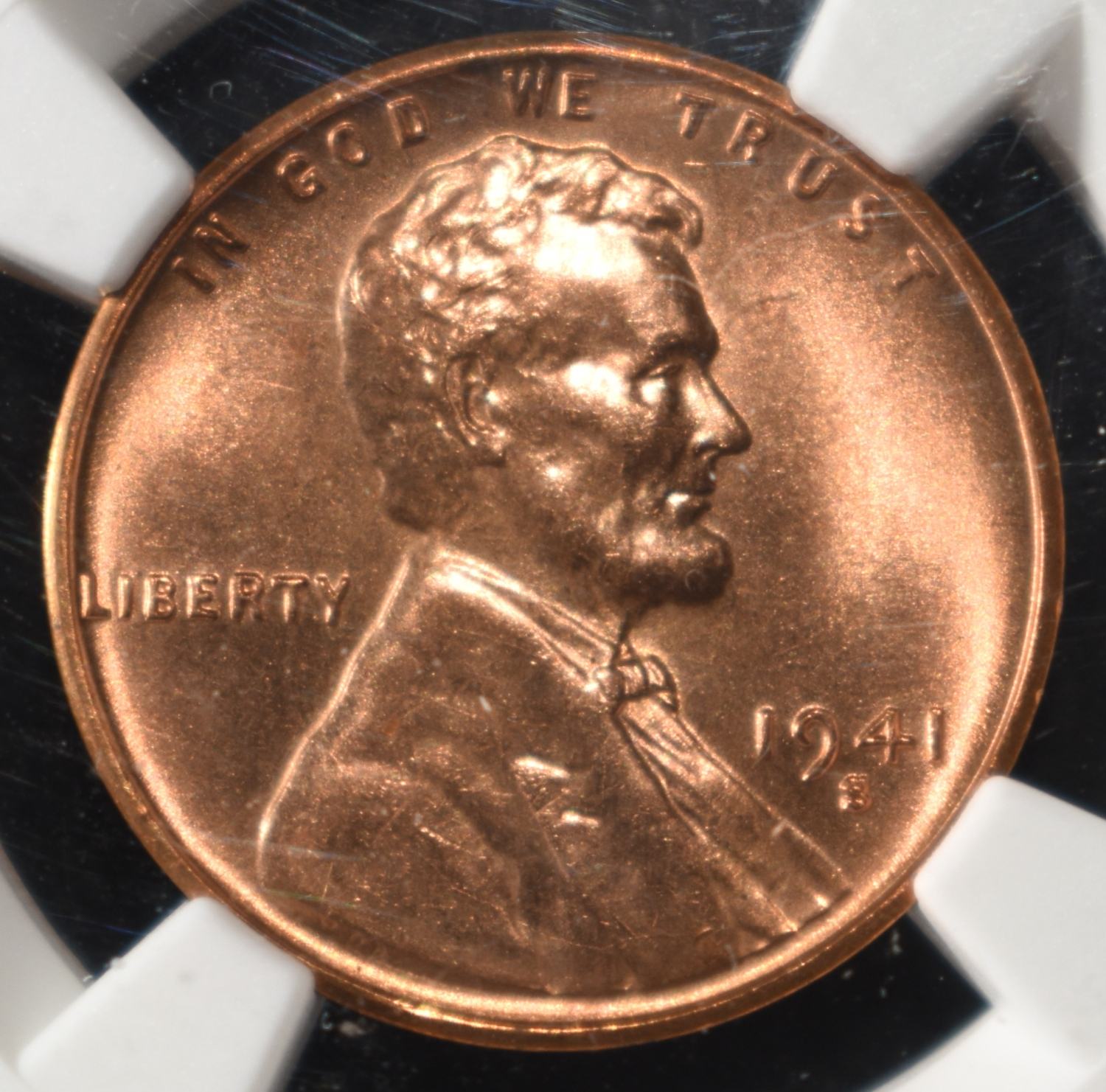 1941-S WHEAT CENT NGC MS67RD