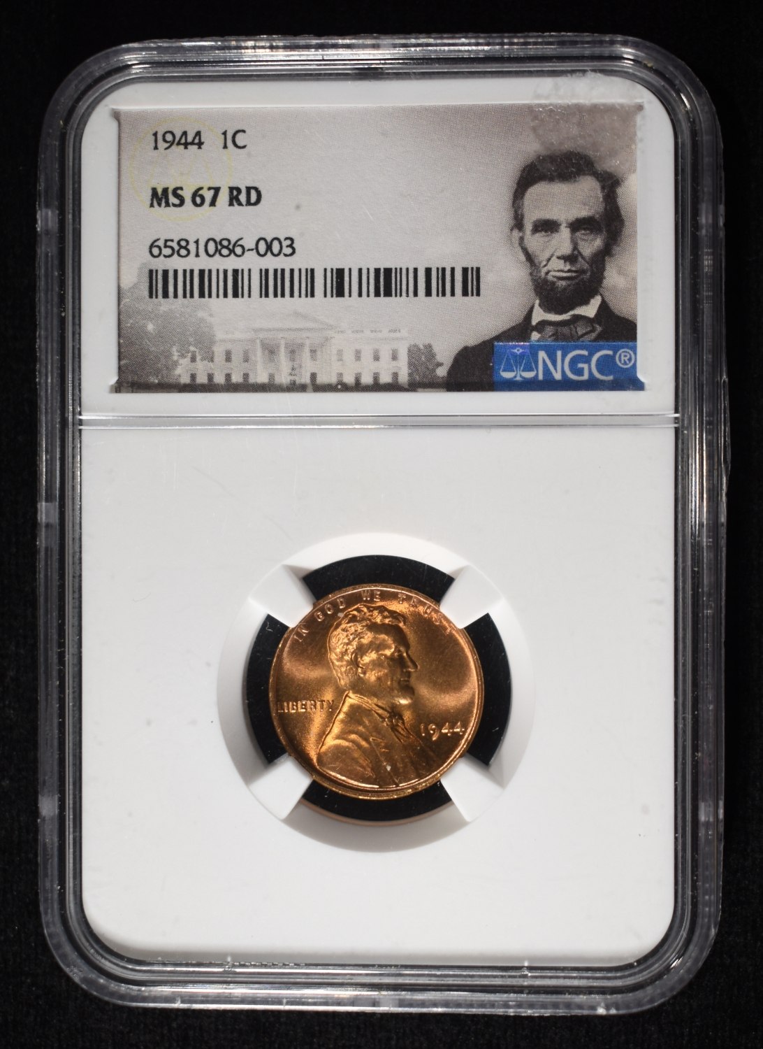 1944 WHEAT CENT NGC MS67 RD