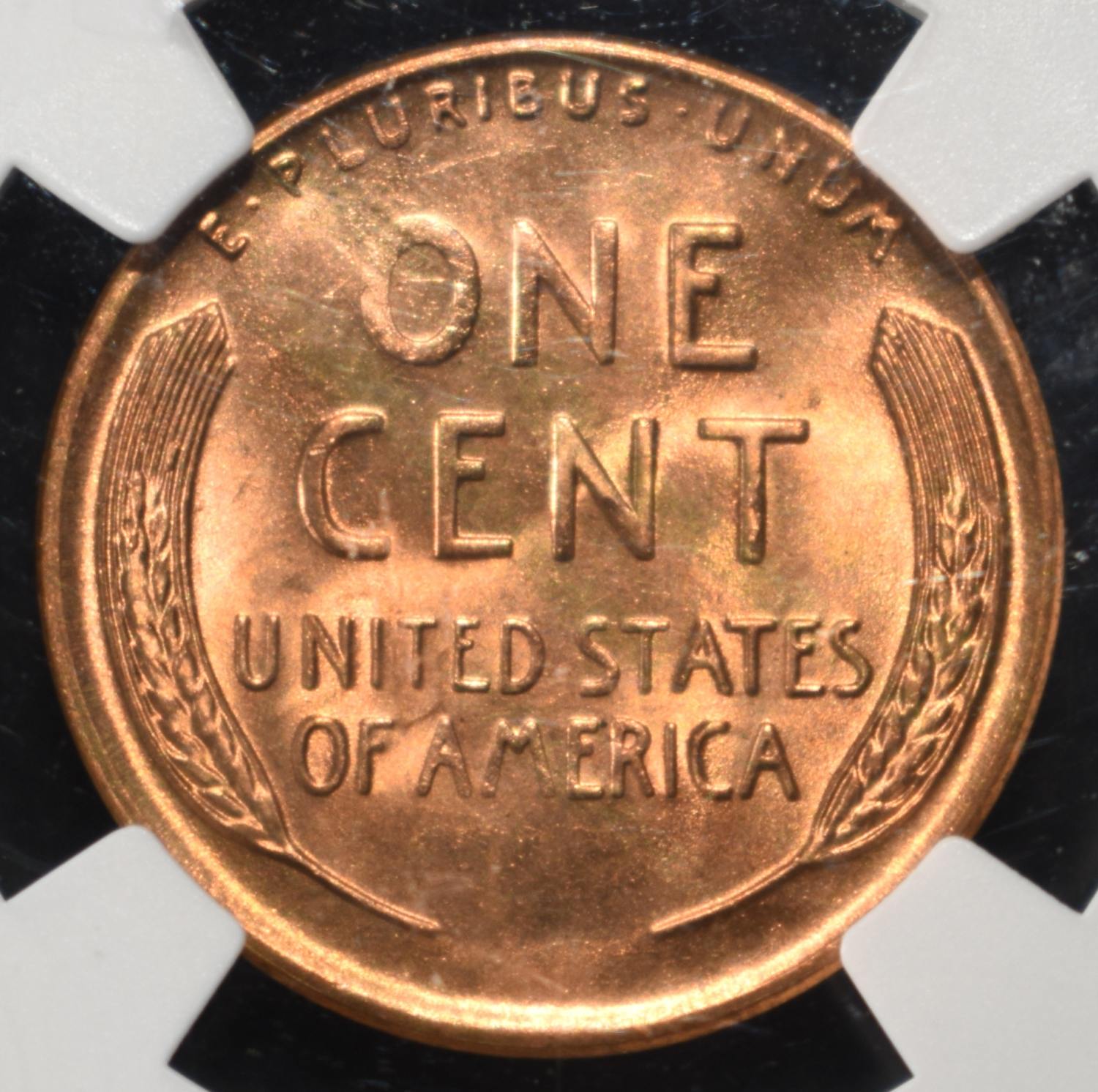1955-S WHEAT CENT NGC MS67 RD