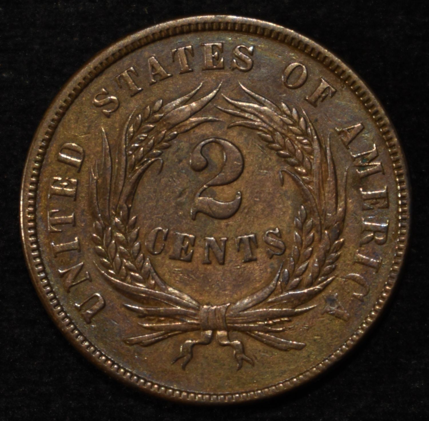 1866 2-CENT PIECE CH ORIG UNC