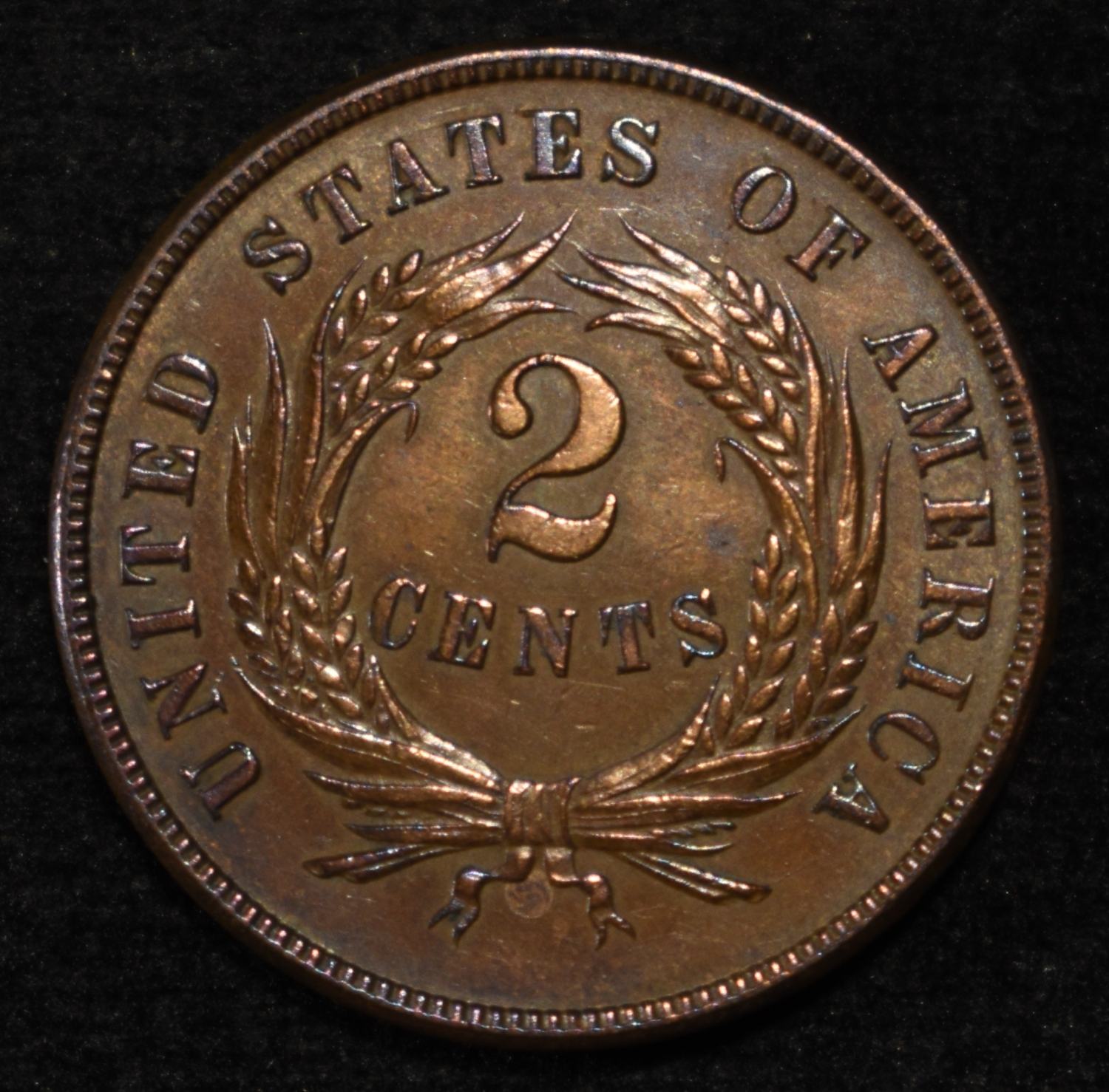 1870 2-CENT PIECE CH ORIG UNC