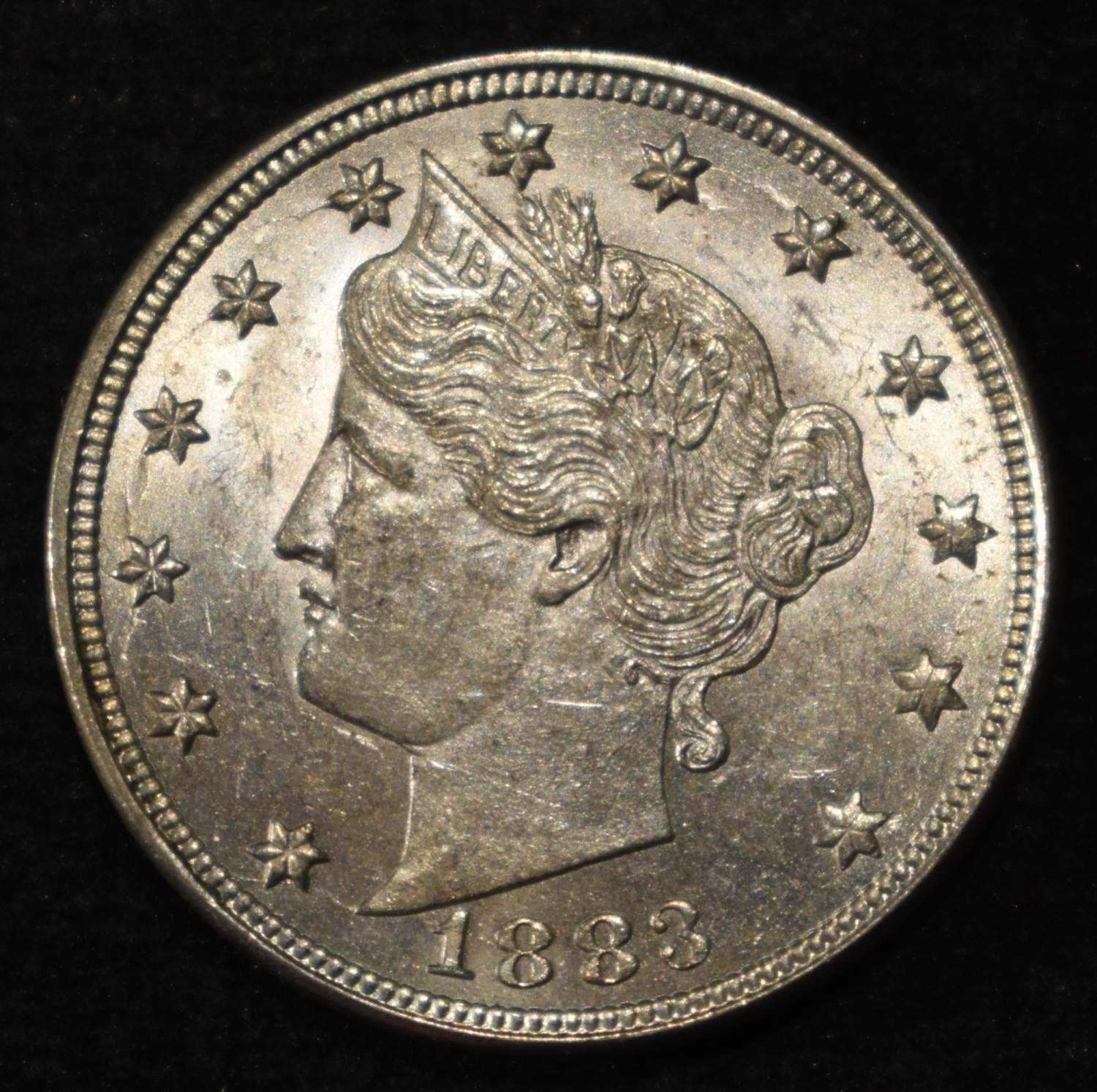 1883 NC 'V' NICKEL GEM BU
