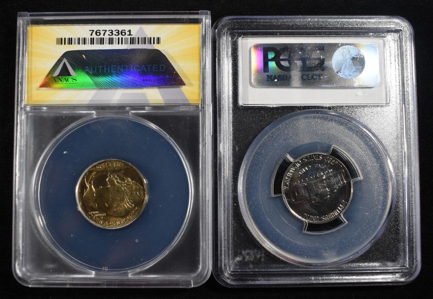 (2) GRADED NICKELS