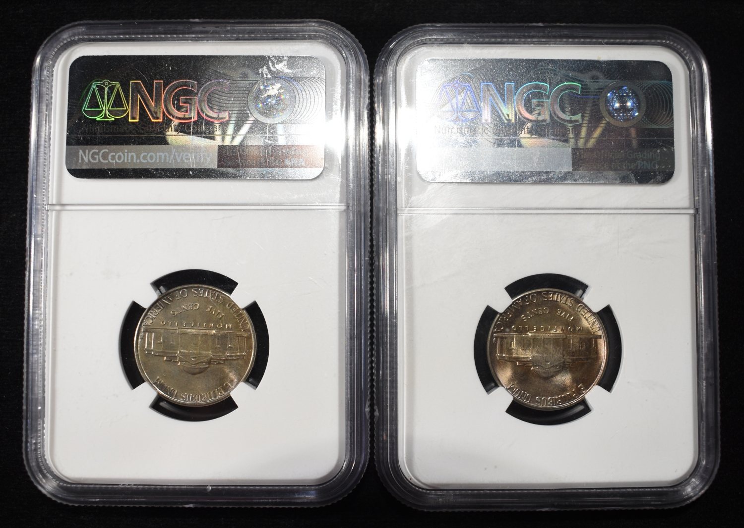 (2) NGC GRADED NICKELS
