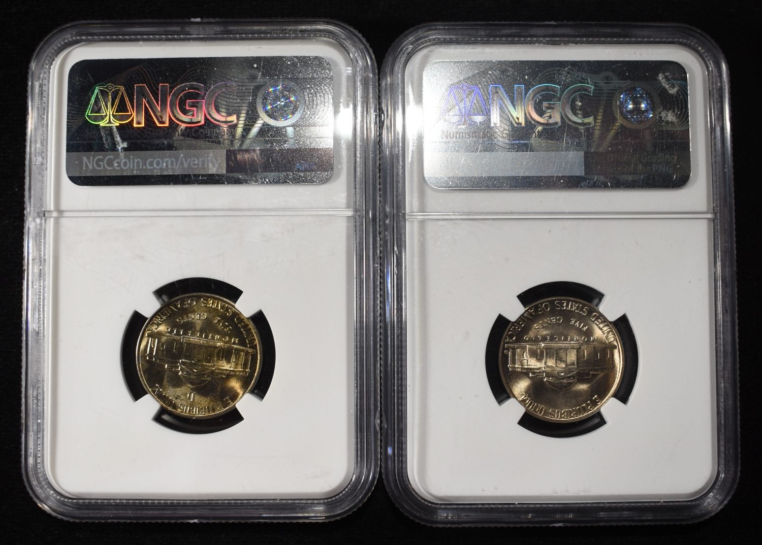 (2) GRADED NICKELS LOT