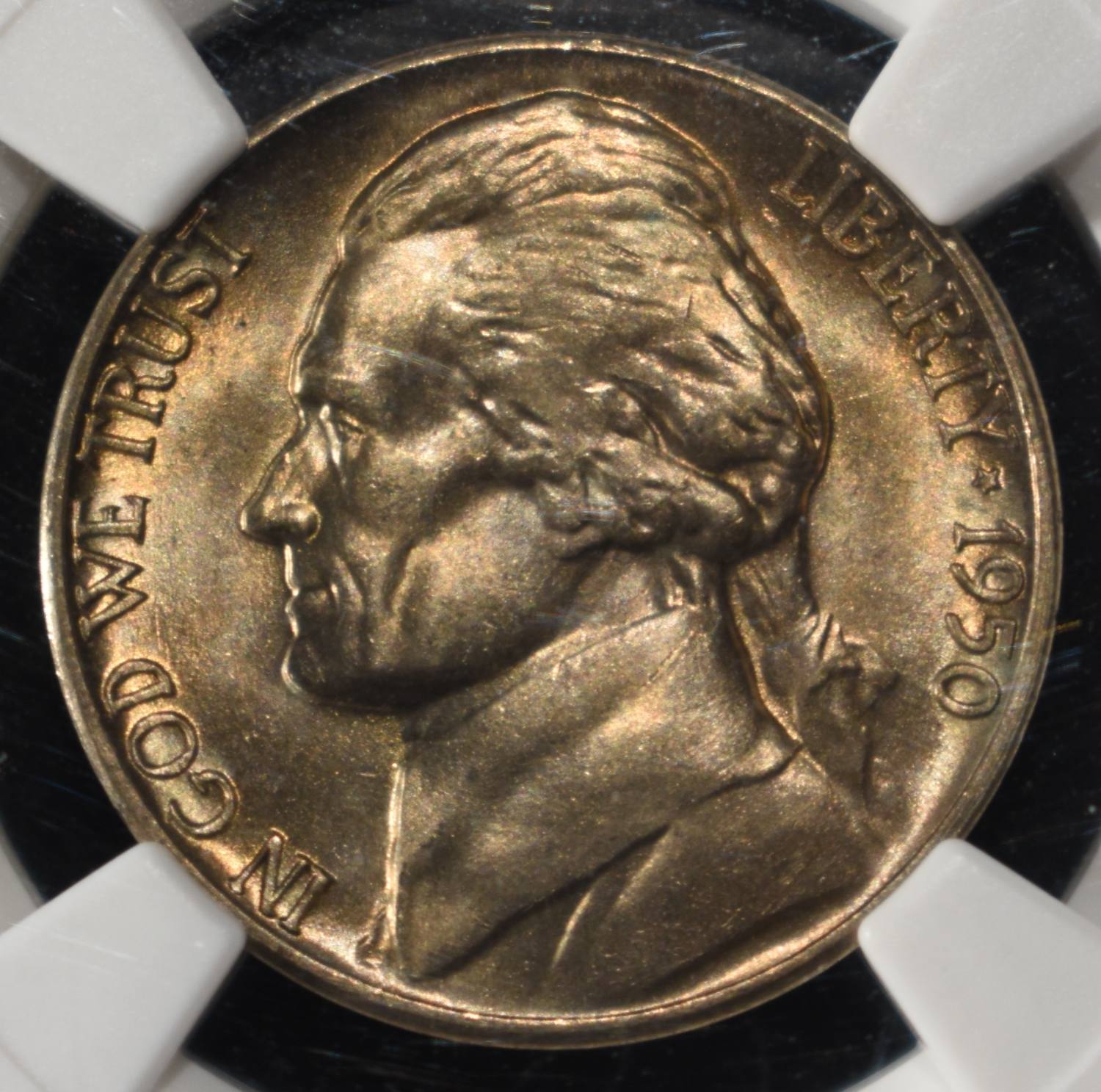 1950-D JEFFERSON NICKEL NGC MS67
