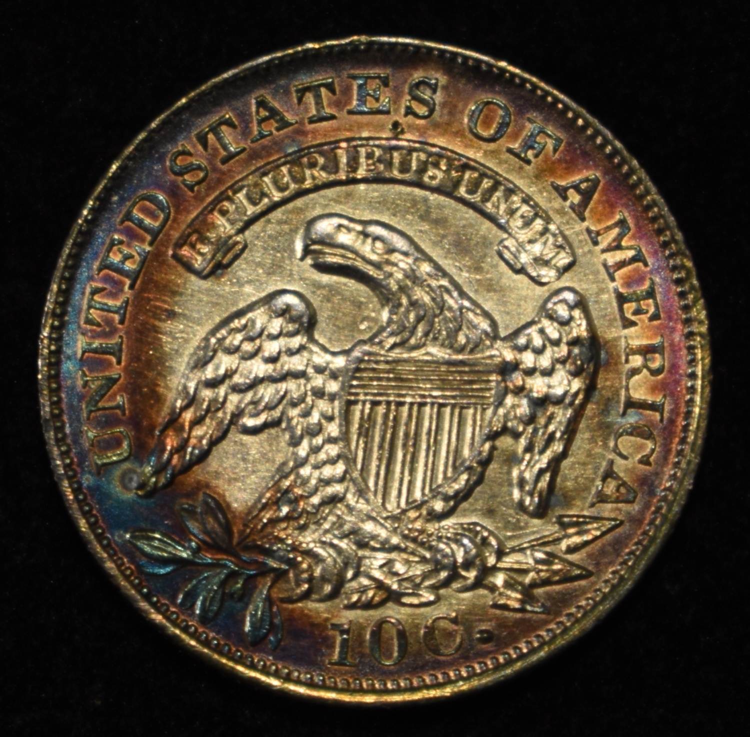 1836 CAPPED BUST DIME CH UNC SOME OLD CLEANING