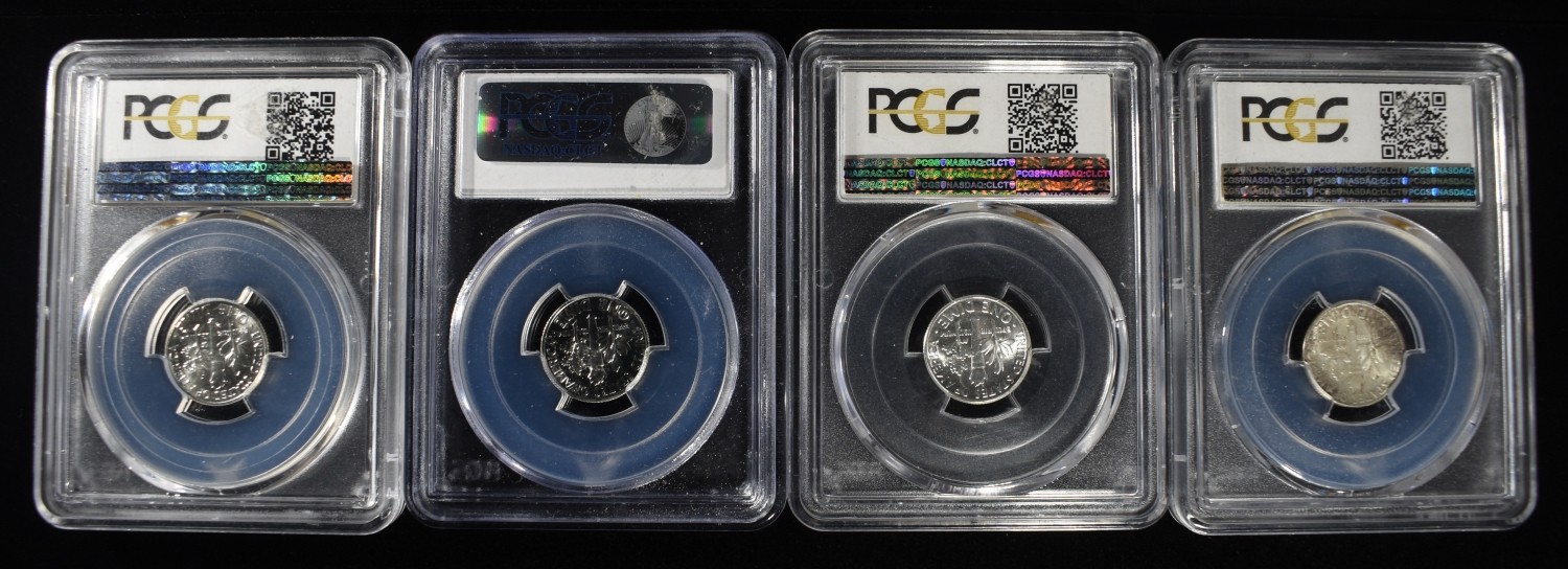 (4) PCGS ROOSEVELT DIMES