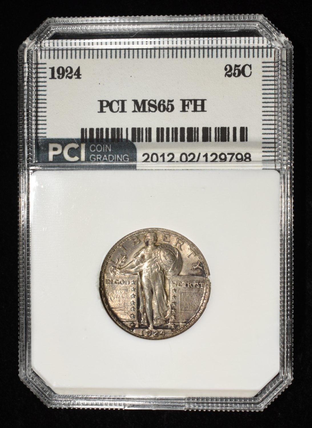 1924 STANDING LIBERTY QUARTER PCI GEM BU FH