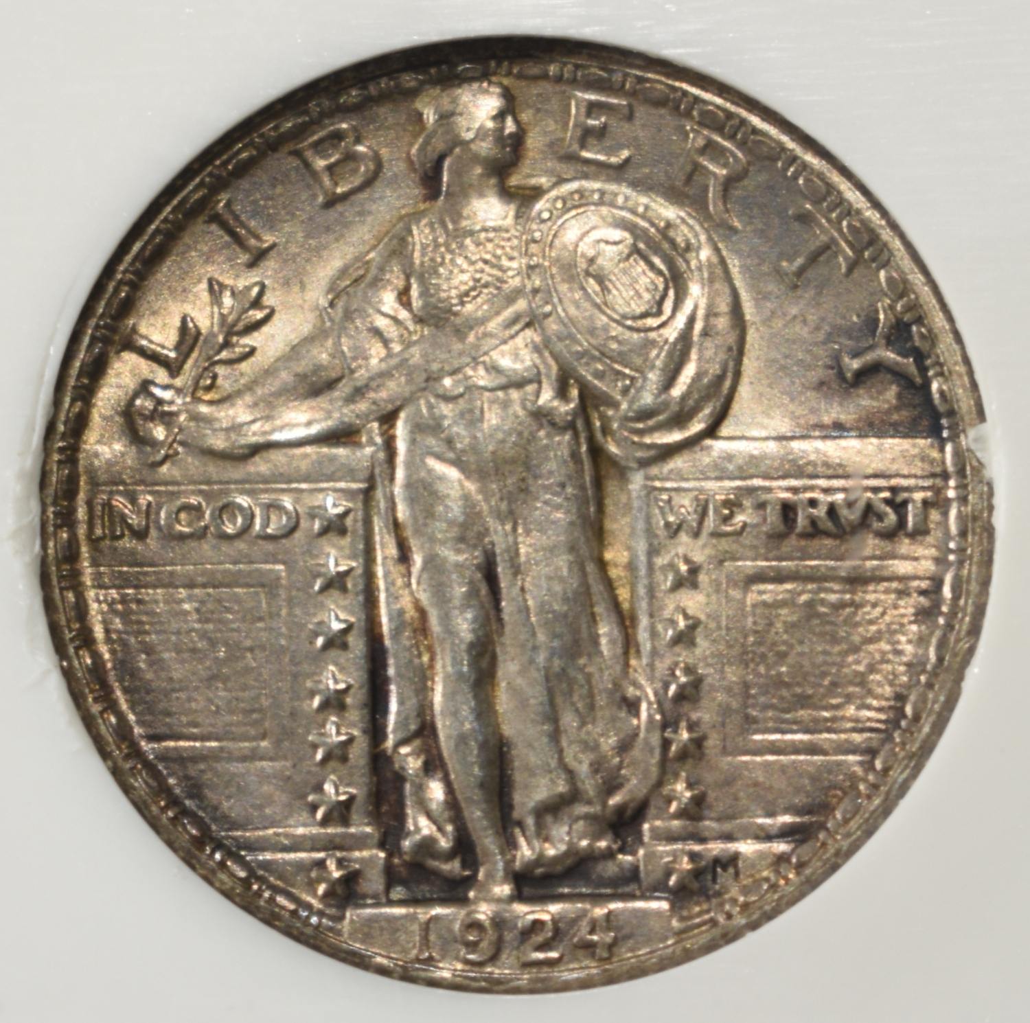 1924 STANDING LIBERTY QUARTER PCI GEM BU FH