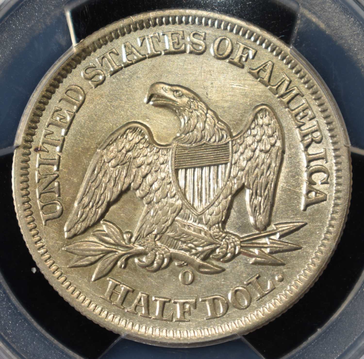1855-O LIBERTY SEATED HALF DOLLAR PCGS GENUINE