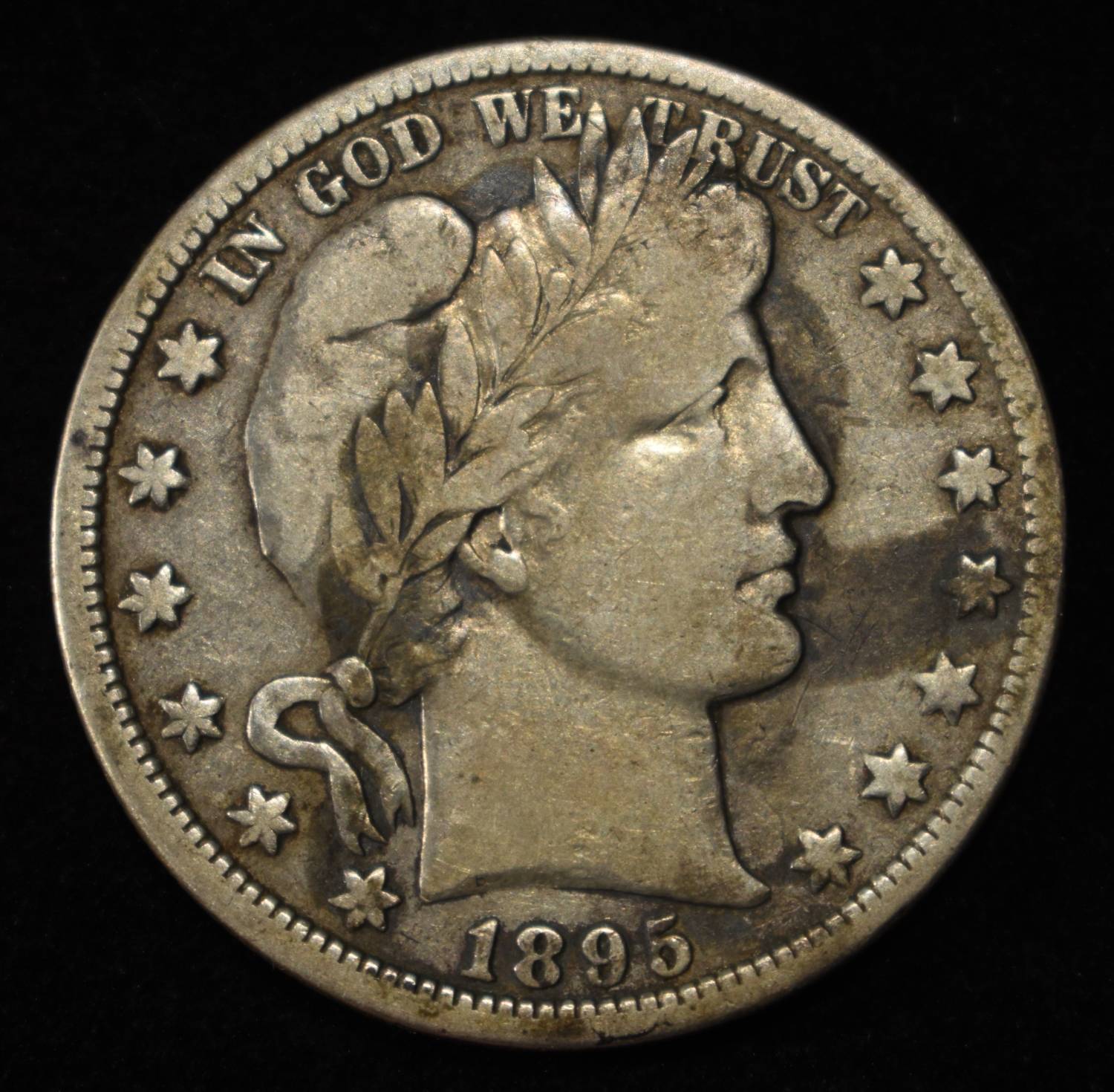 1895-O BARBER HALF DOLLAR FINE