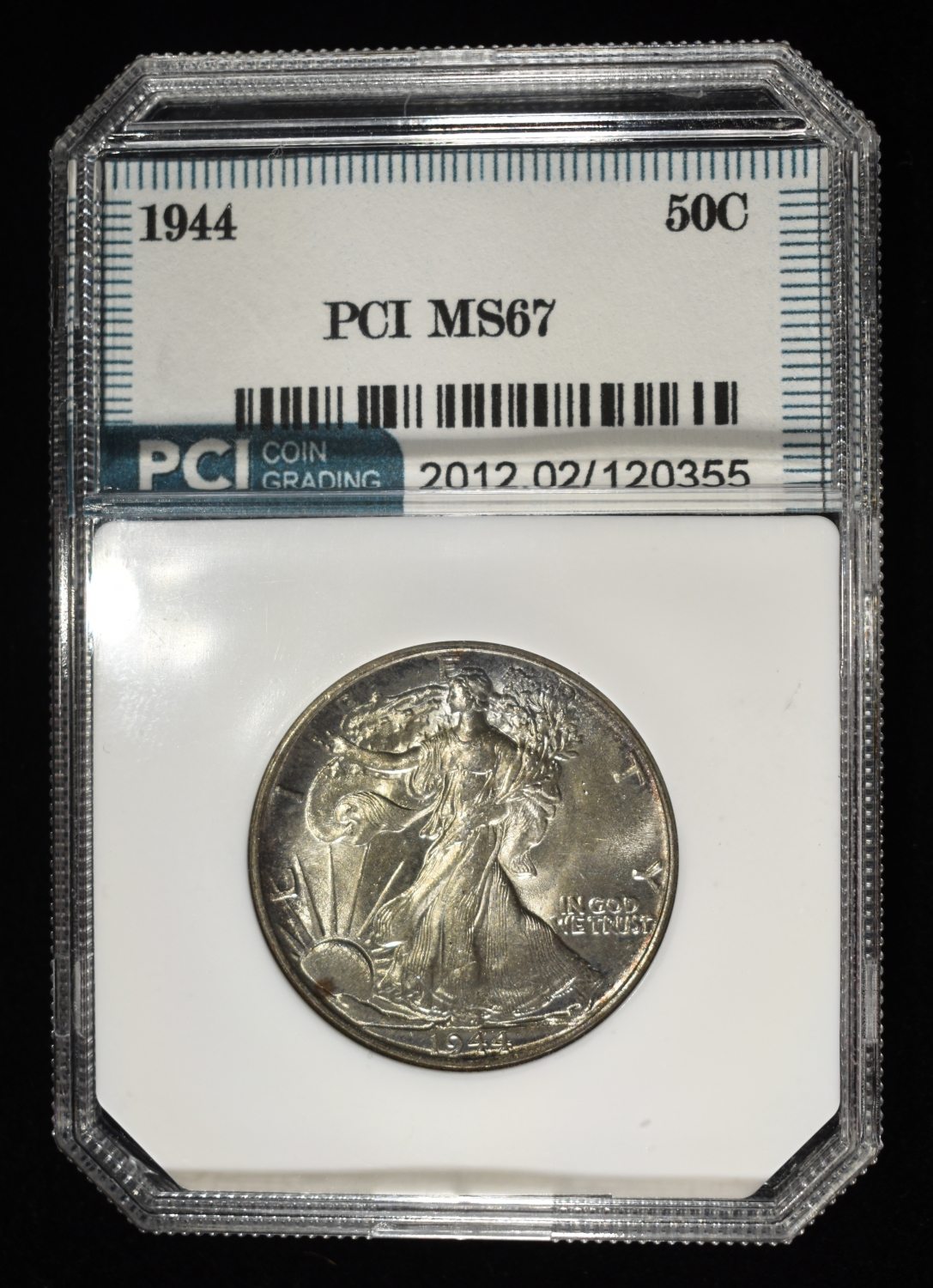 1944 WALKING LIBERTY HALF DOLLAR PCI SUPERB GEM BU