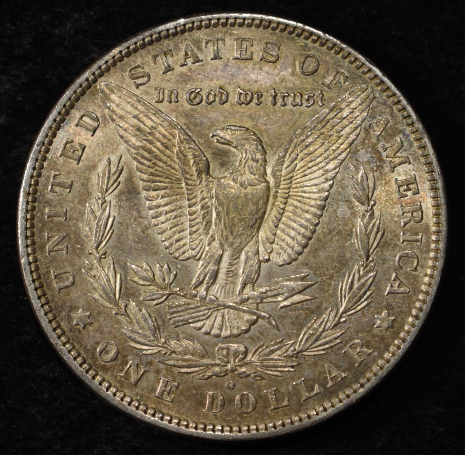 1880-O MORGAN DOLLAR BU TONED