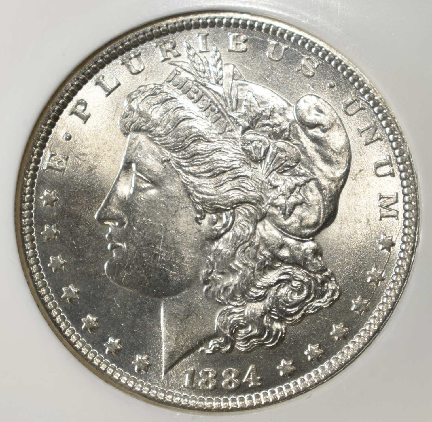 1884 MORGAN DOLLAR PCI SUPERB GEM BU