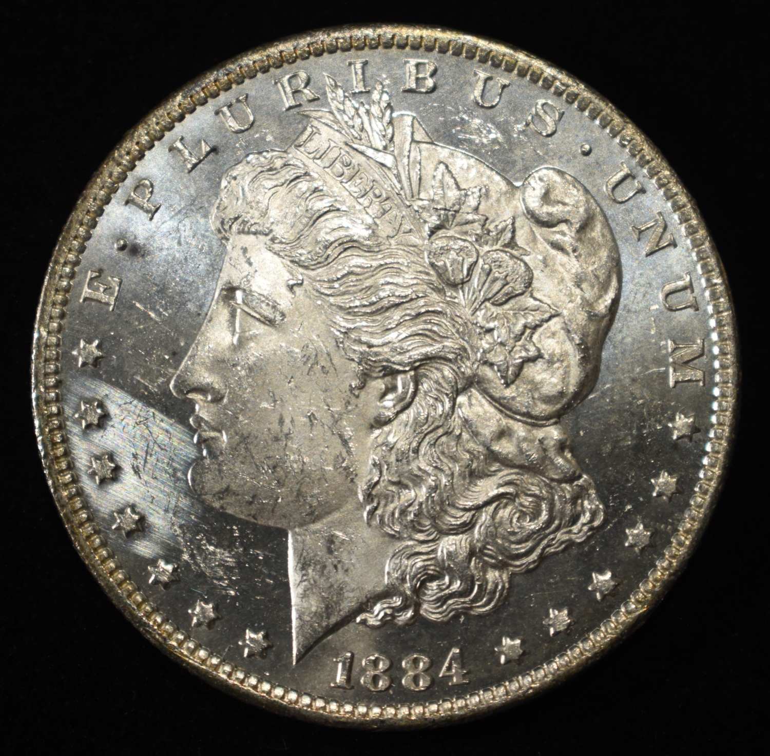 1884-O MORGAN DOLLAR CH BU DMPL