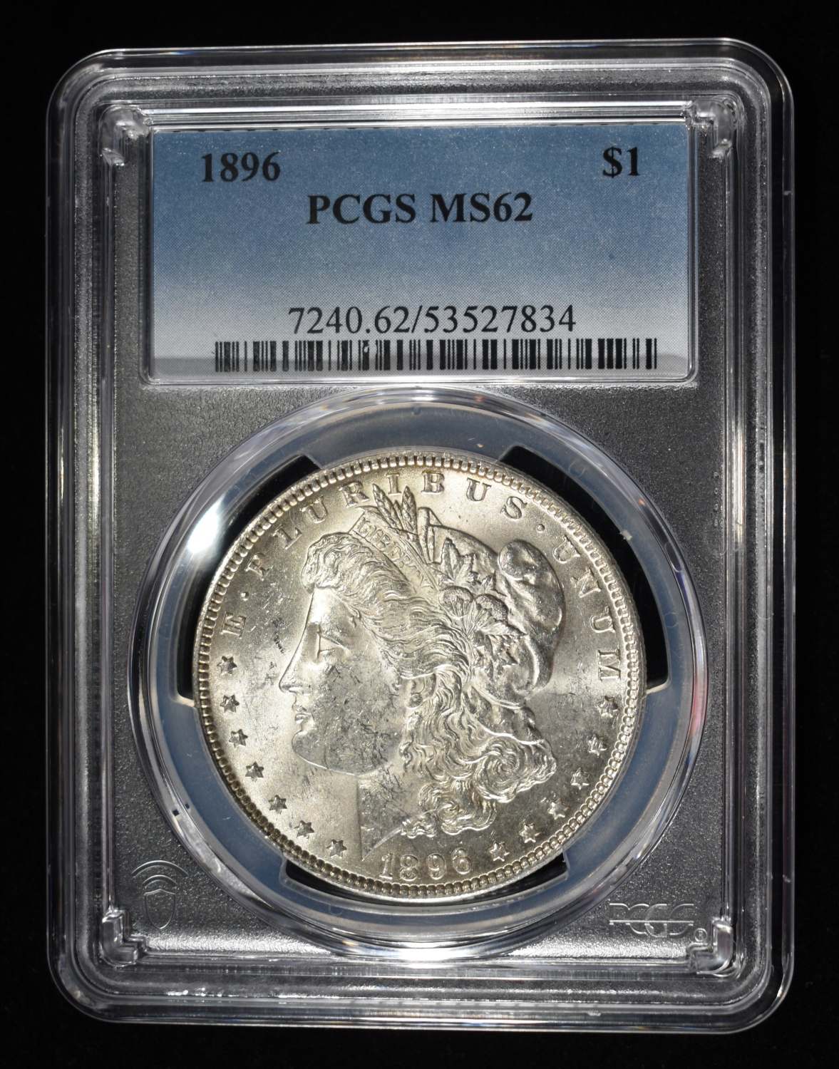 1896 MORGAN DOLLAR PCGS MS62