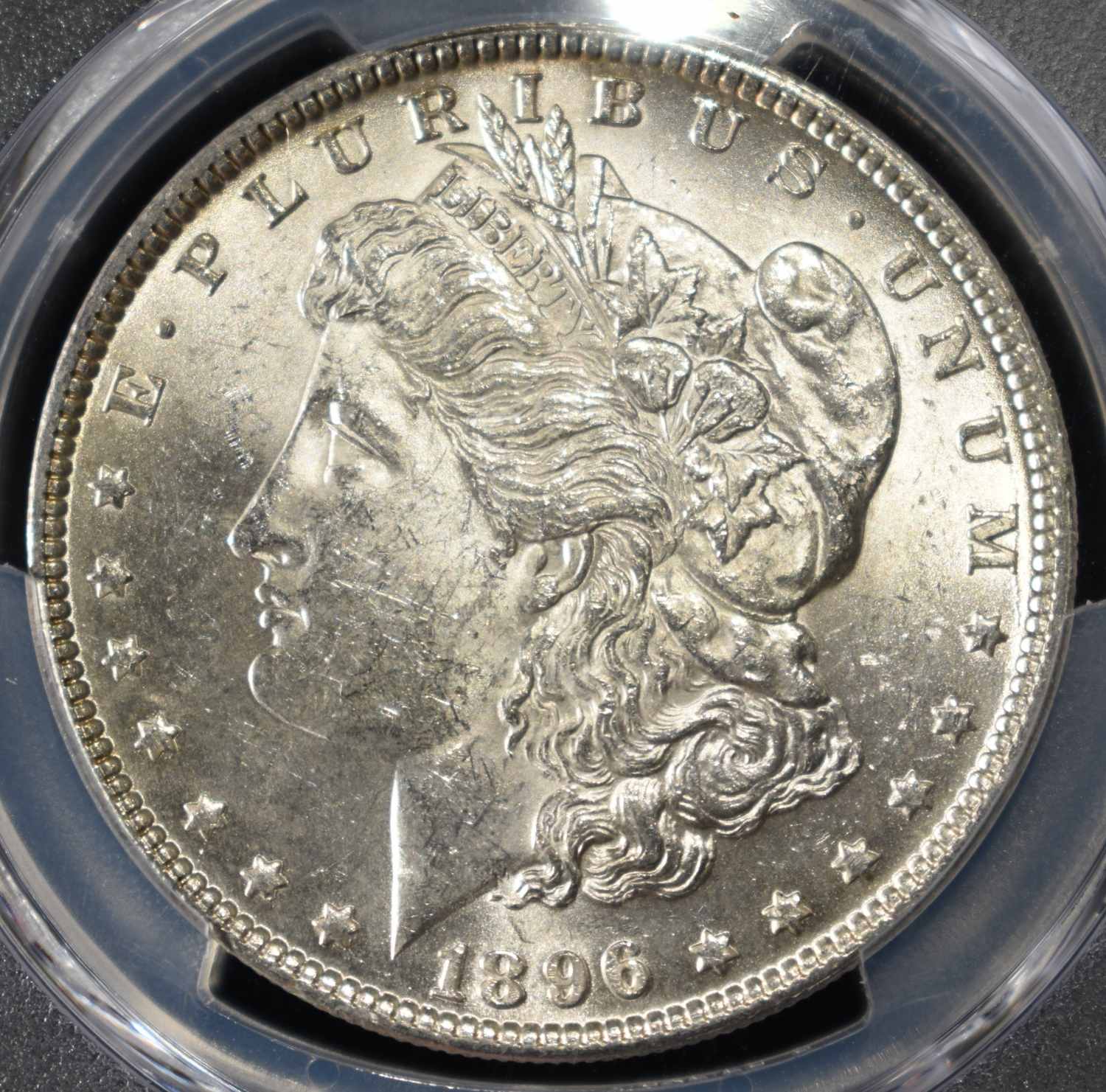 1896 MORGAN DOLLAR PCGS MS62
