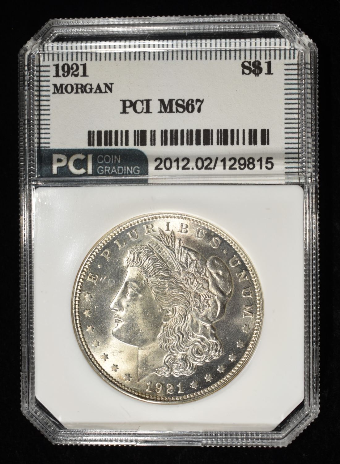 1921 MORGAN DOLLAR PCI SUPERB GEM BU