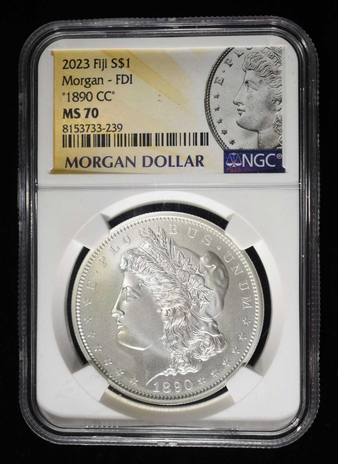2023 FIJI MORGAN FDI "1890 CC" NGC MS 70