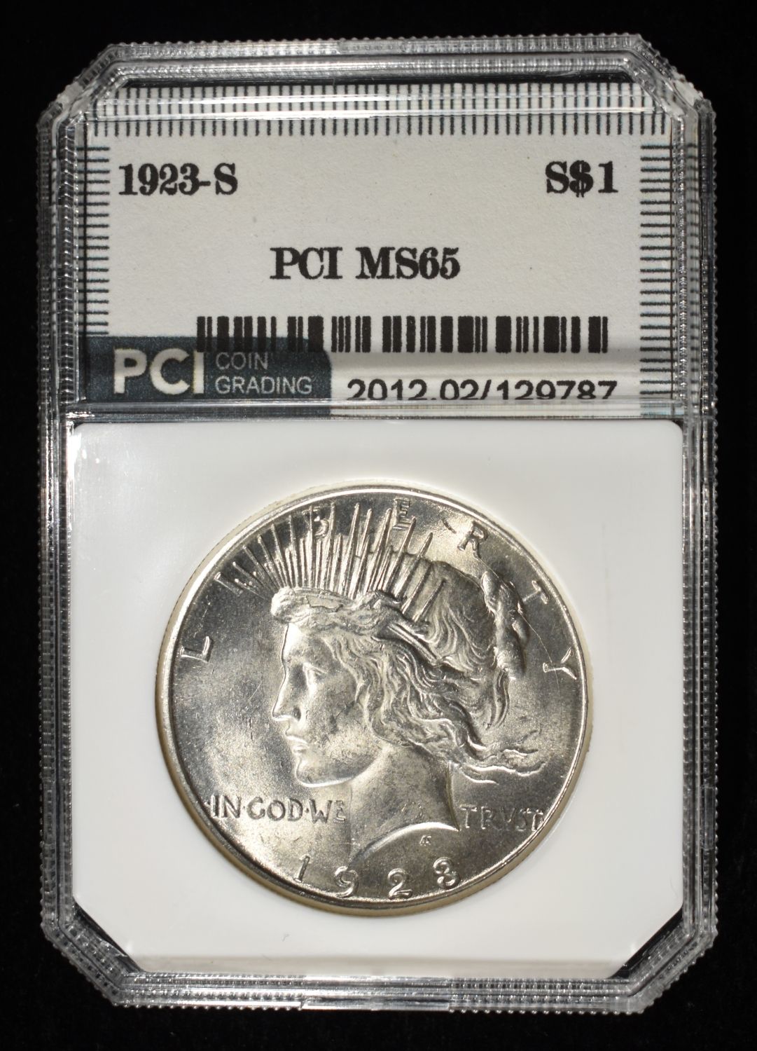 1923-S PEACE DOLLAR PCI GEM BU