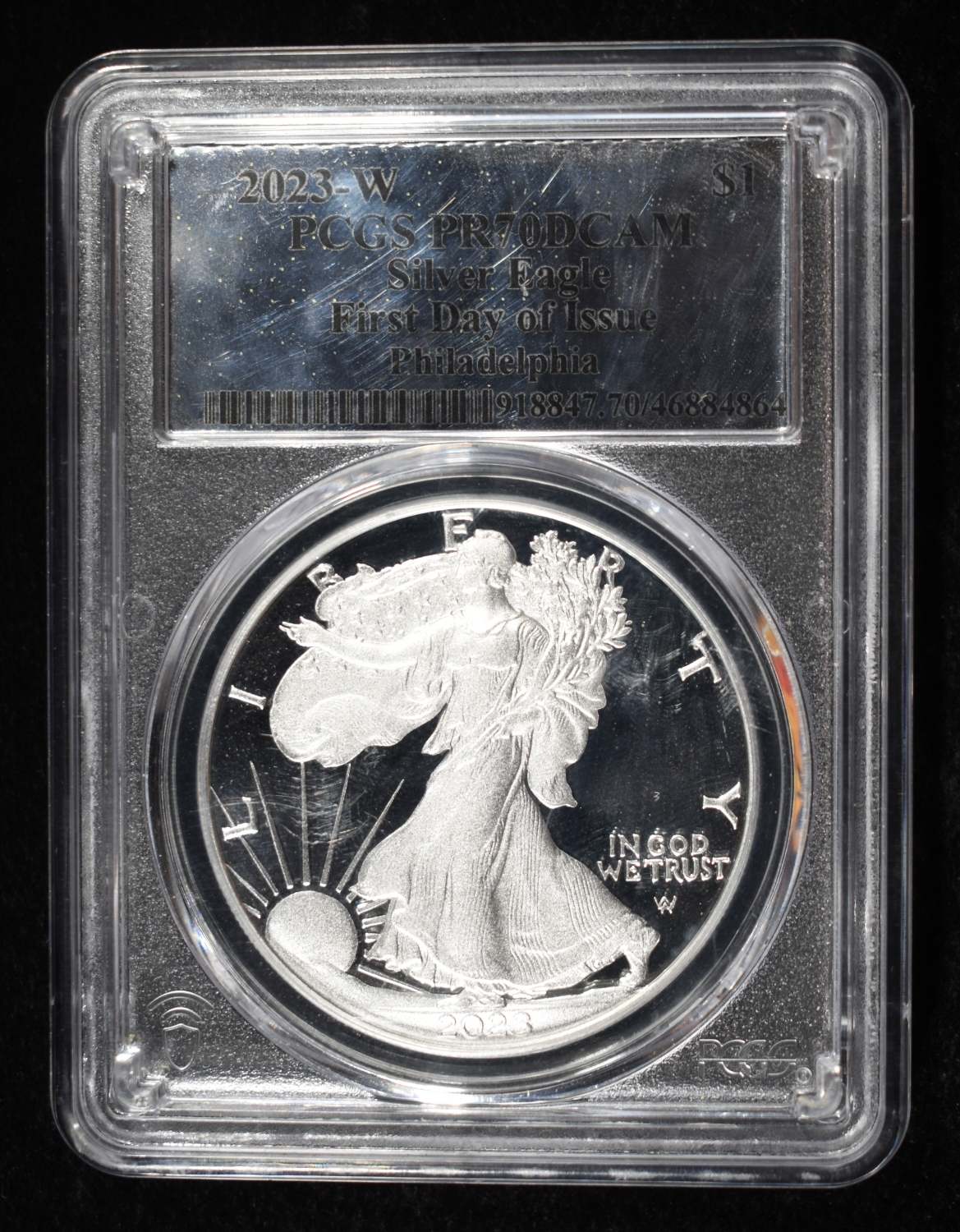 2023-W AMERICAN SILVER EAGLE PCGS PR70 DCAM FDI