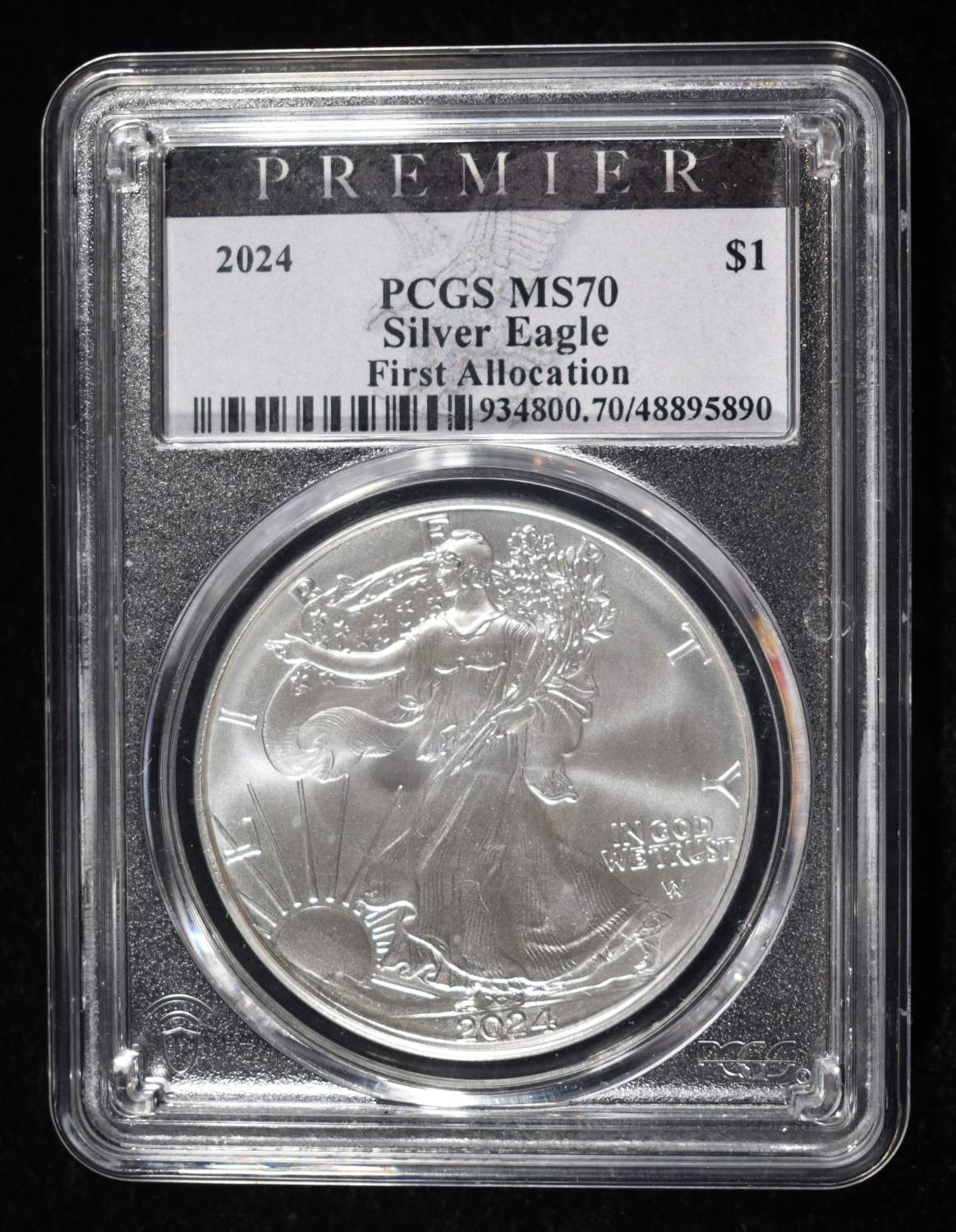 2024 AMERICAN SILVER EAGLE PCGS MS70 FA