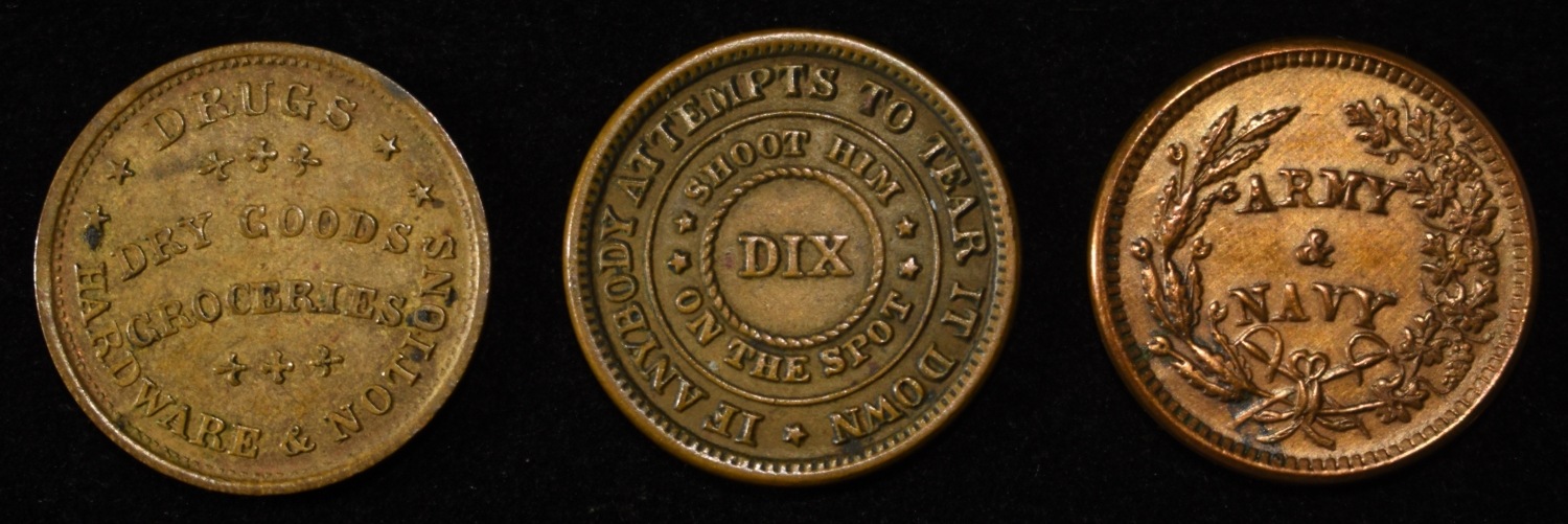 (3) CIVIL WAR TOKENS