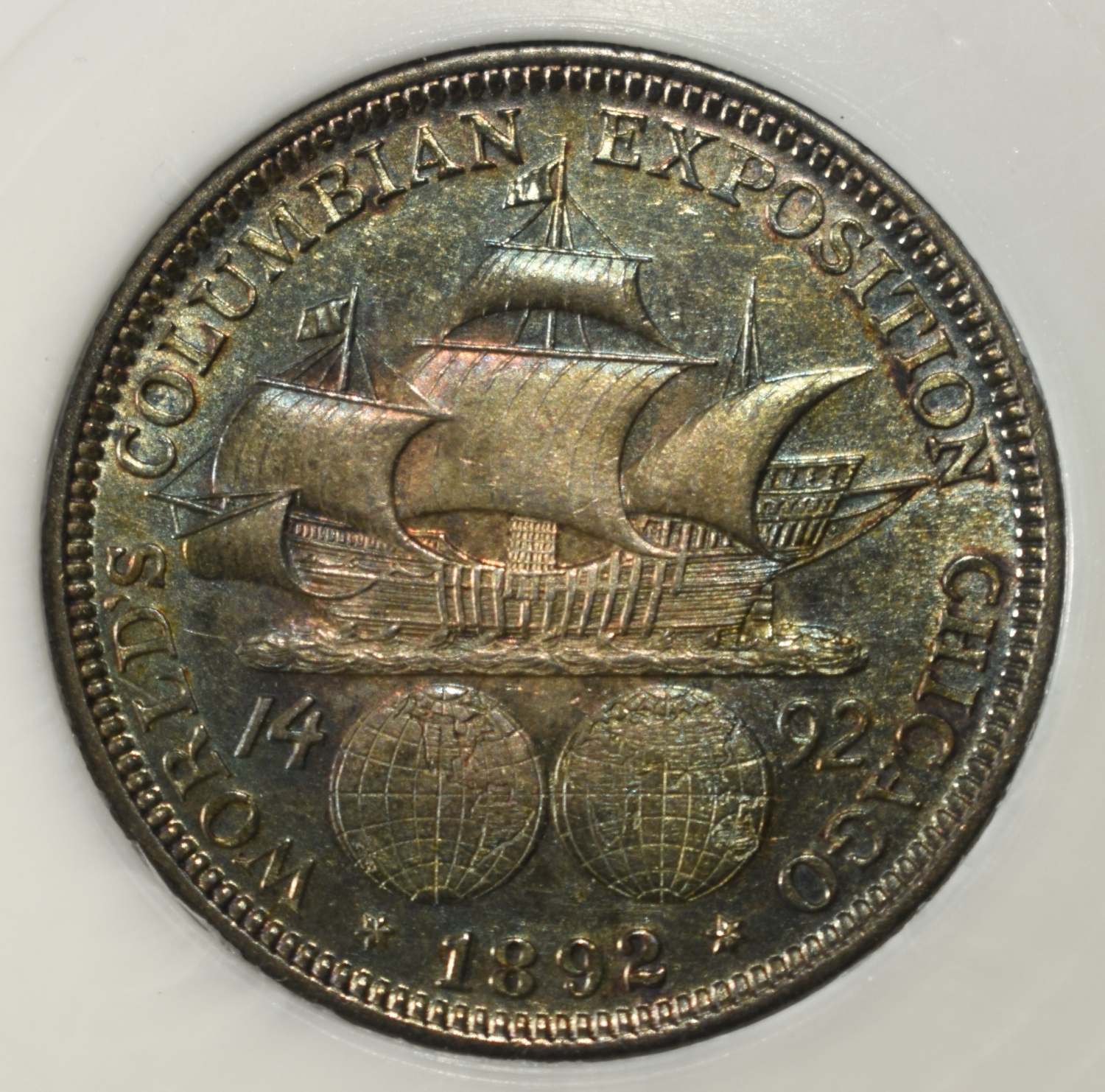 1892 50C COMMEM COLUMBIAN PCI SUPERB GEM BU