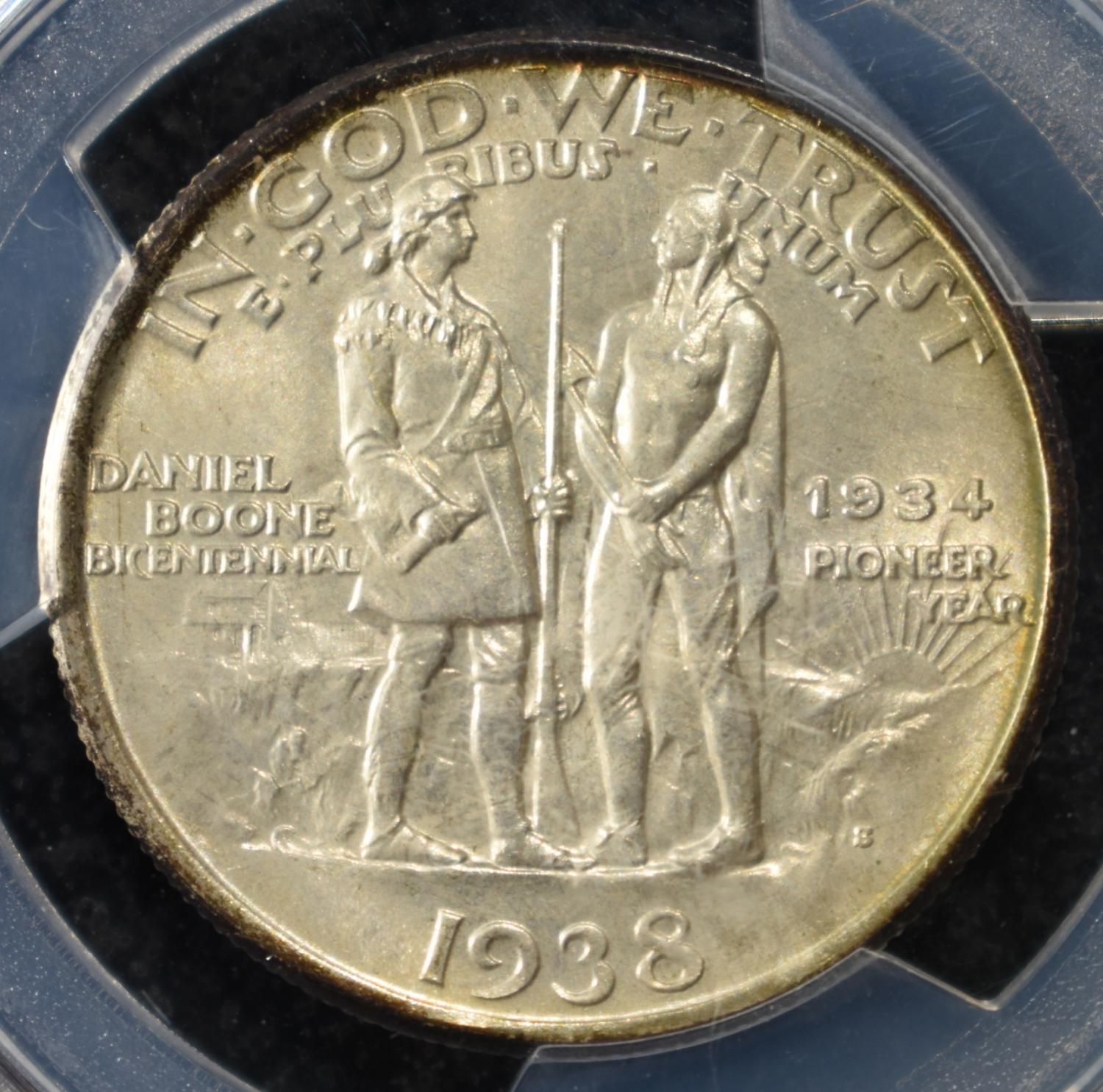 1938-S 50C COMMEM BOONE PCGS MS68