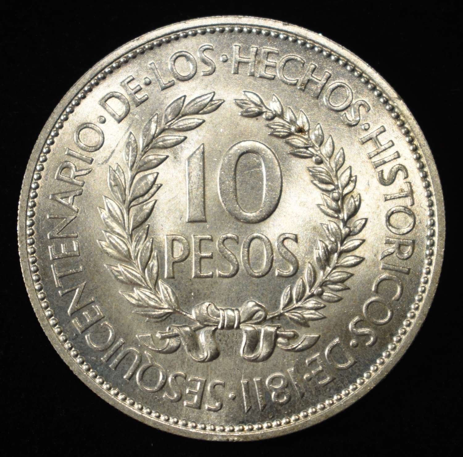 1961 10 PESOS URUGUAY GEM PROOF