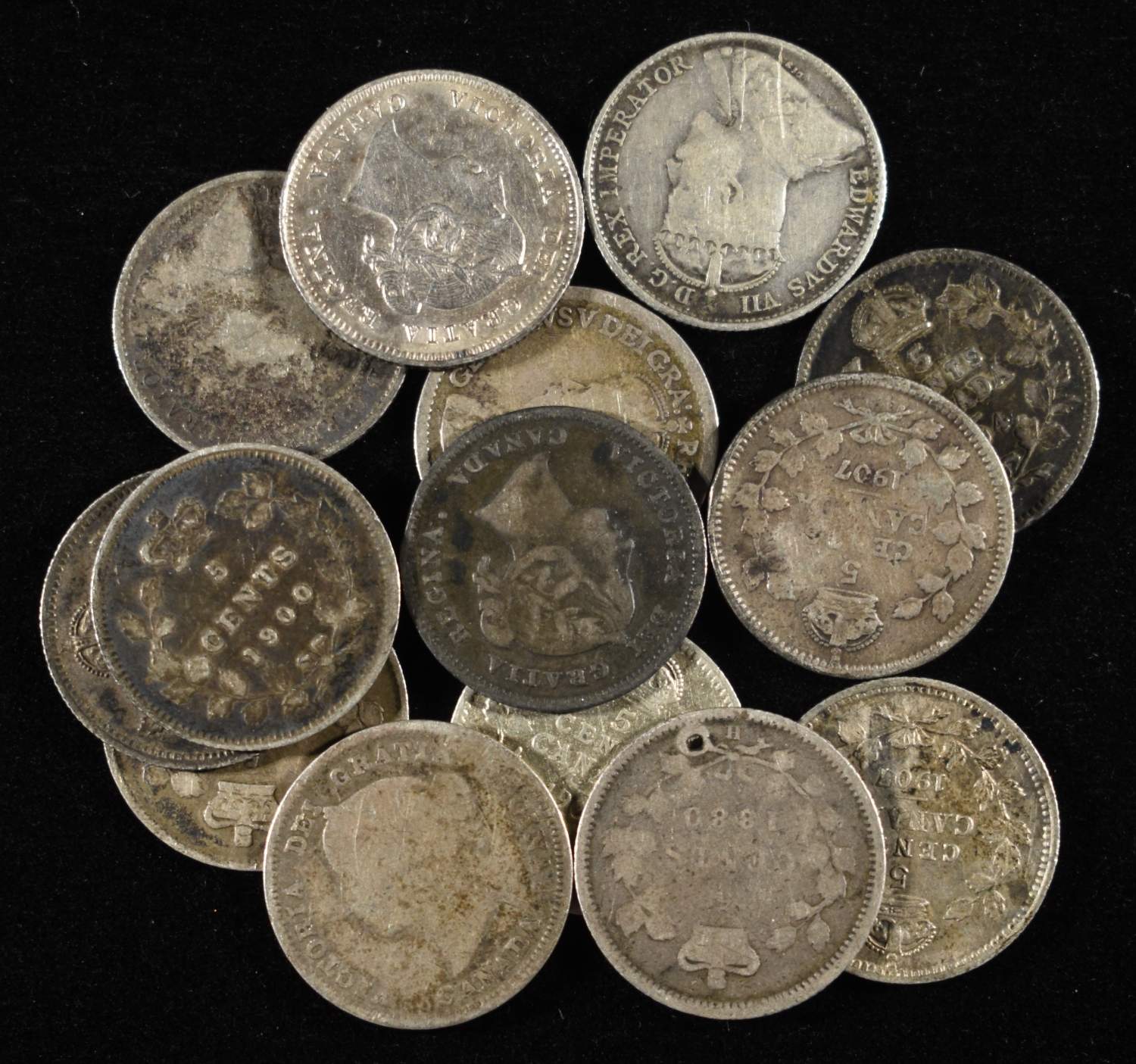 (14) 5C CANADIAN 92.5% SILVER