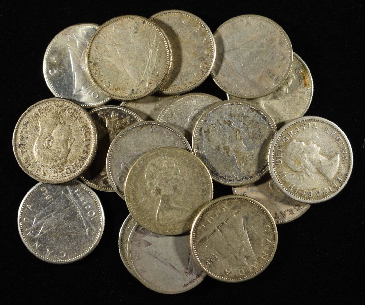 (18) 10C CANADIAN 80% SILVER