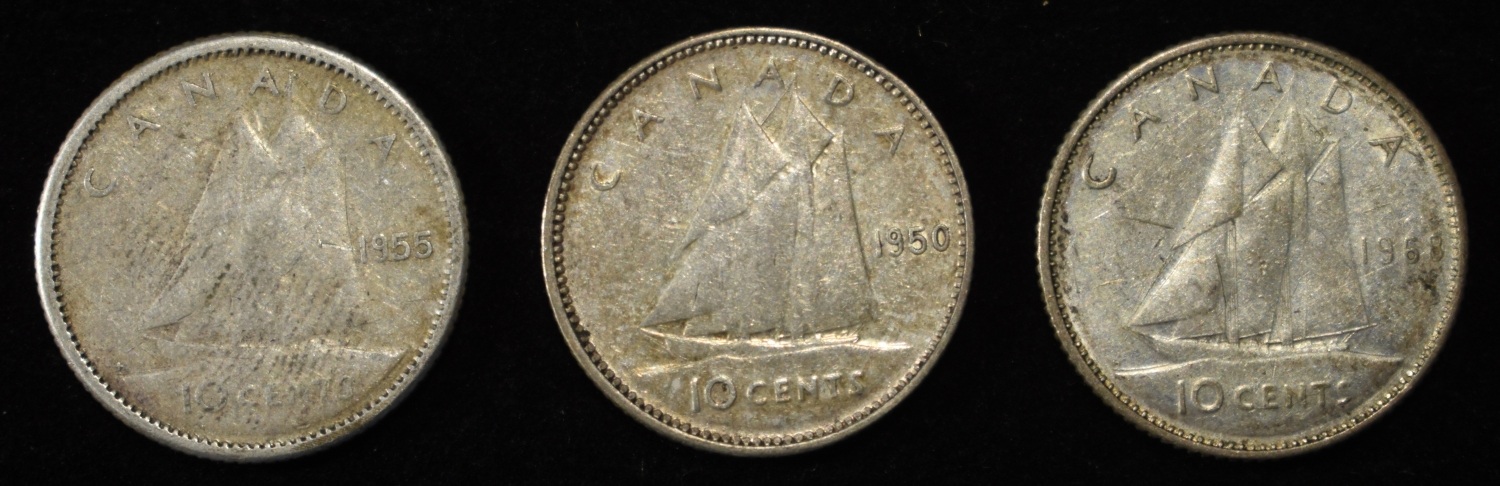 (18) 10C CANADIAN 80% SILVER