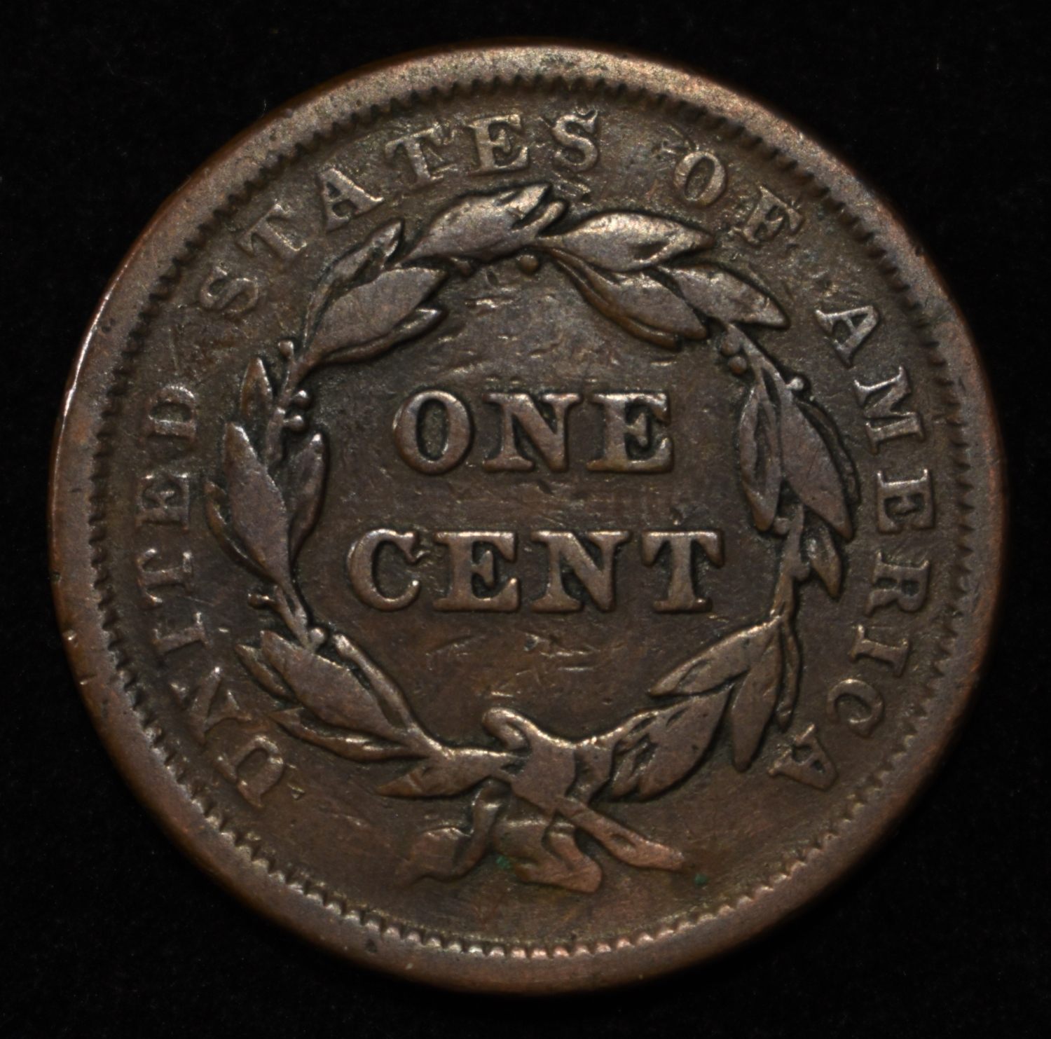 1842 SMALL DATE LARGE CENT VF