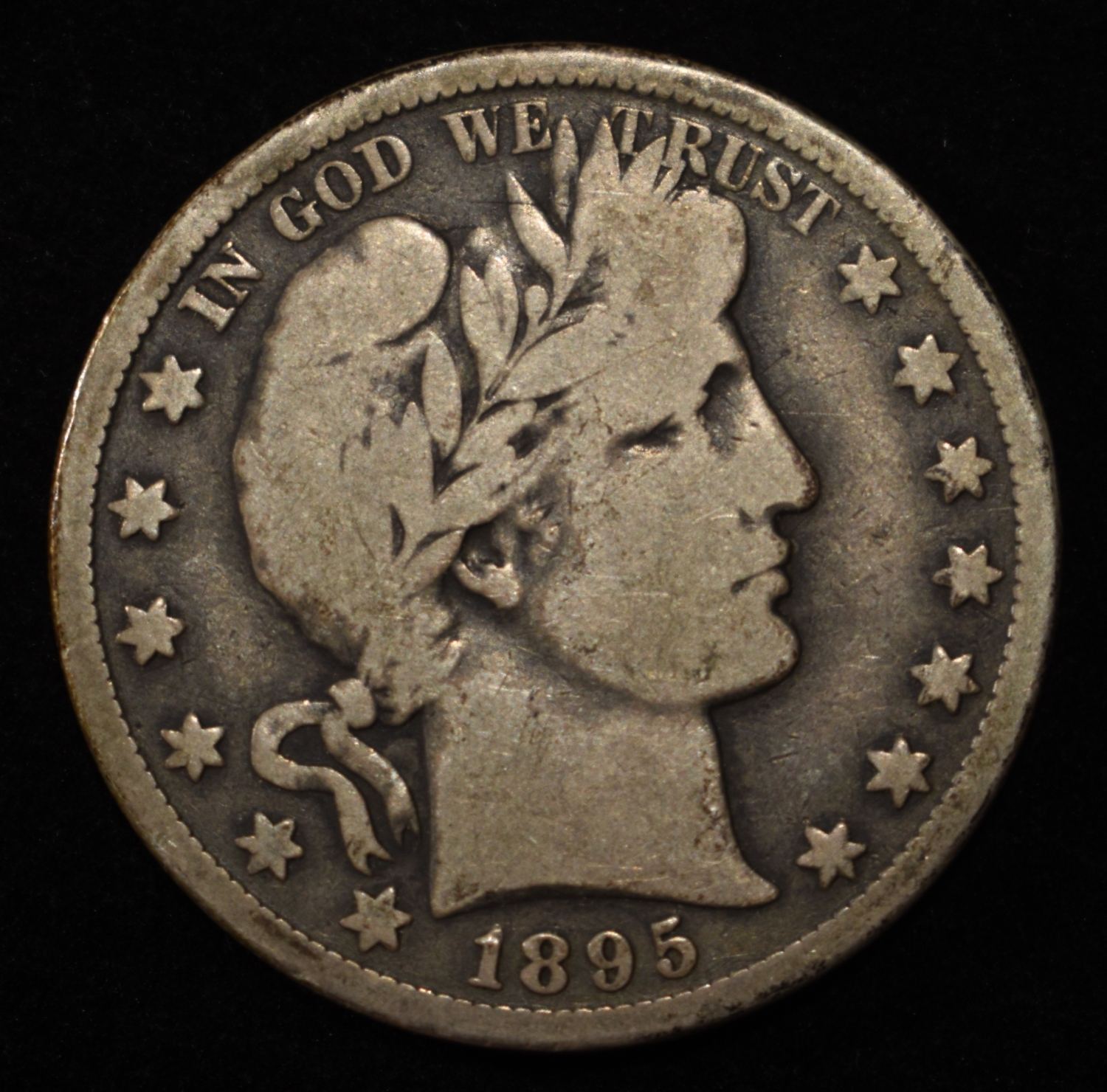 1895-O BARBER HALF DOLLAR G/VG
