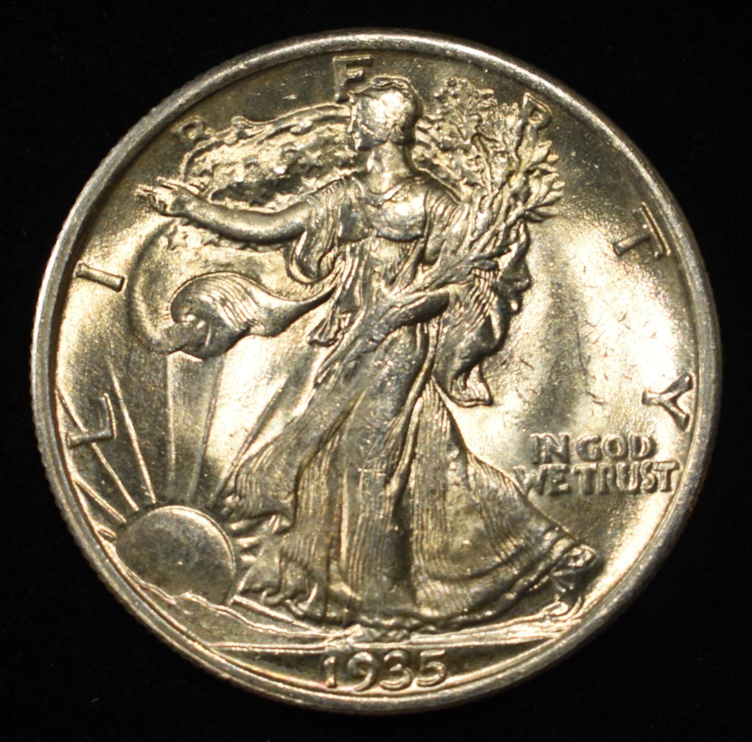 1935 WALKING LIBERTY HALF DOLLAR CH BU