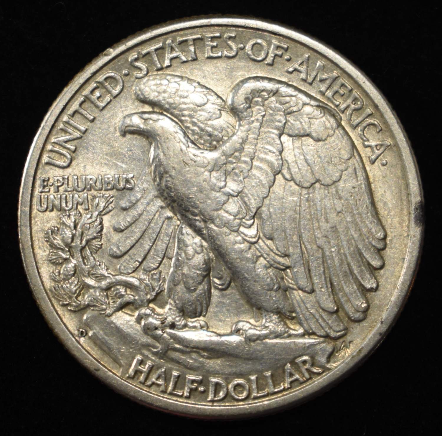 1937-D WALKING LIBERTY HALF DOLLAR AU