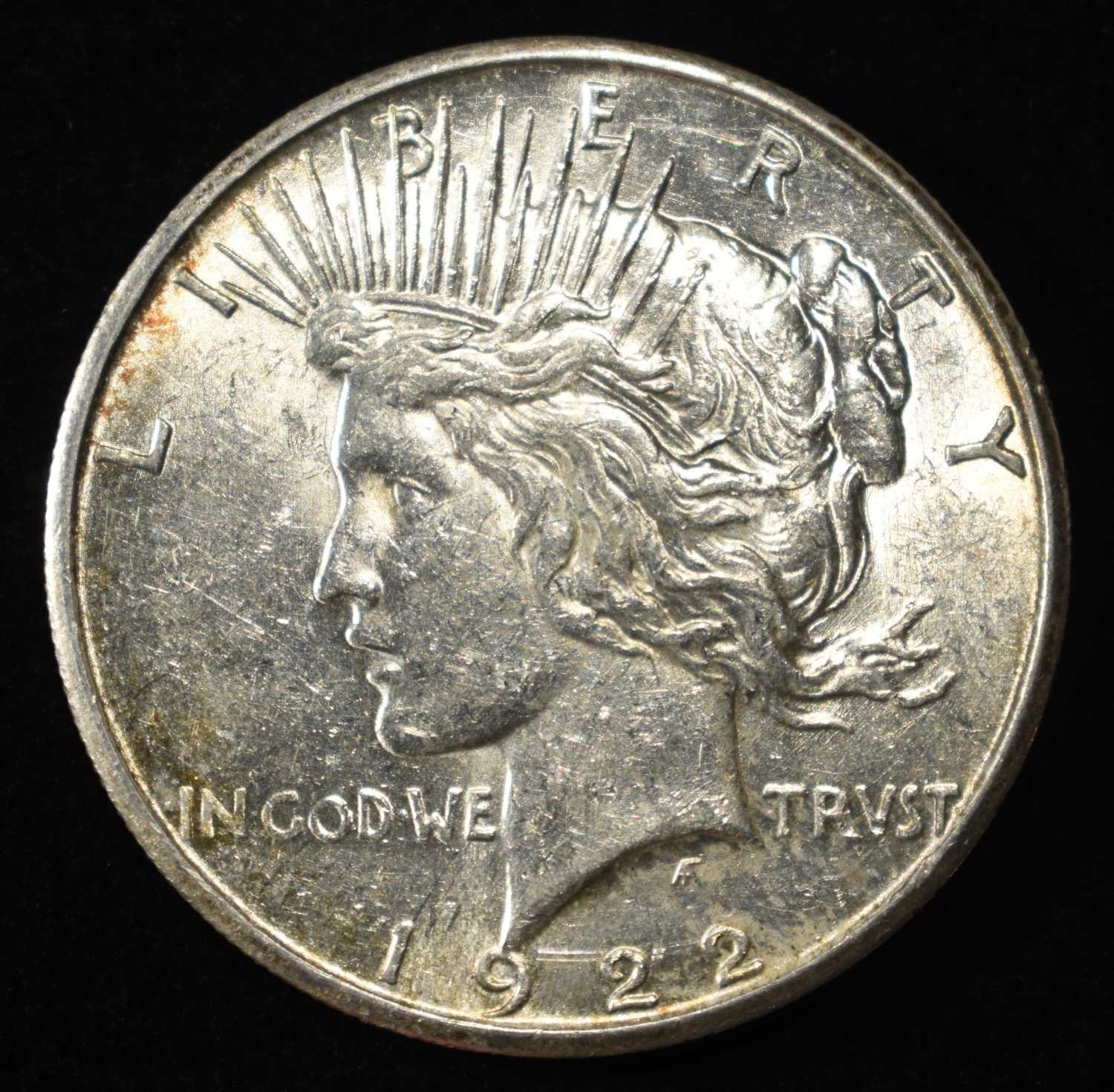 1922-S PEACE DOLLAR AU/BU