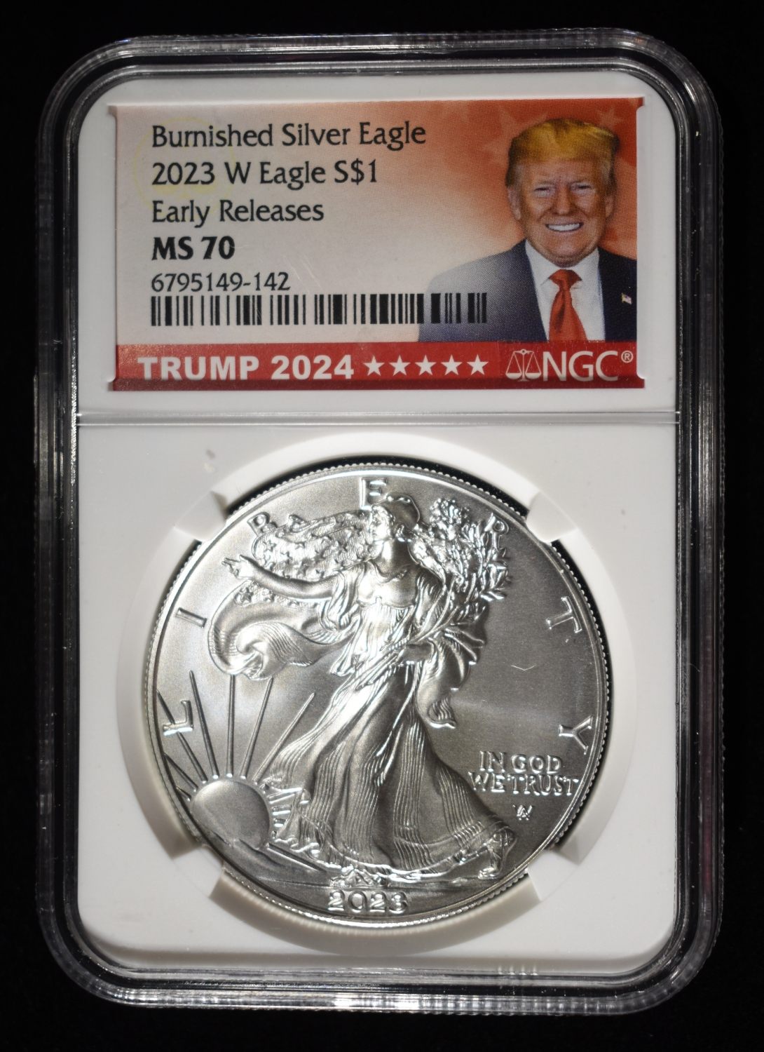2023-W AMERICAN SILVER EAGLE NGC MS70 BURNISHED