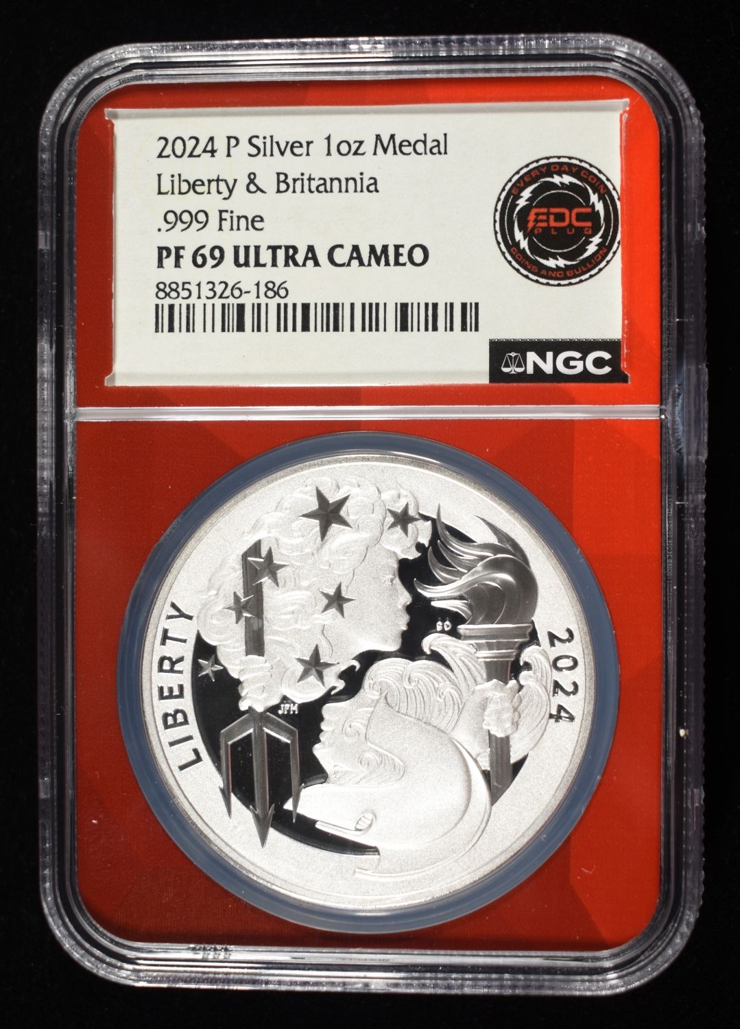 2024-P LIB & BRIT 1 OZ SILVER NGC PF69 UCAM