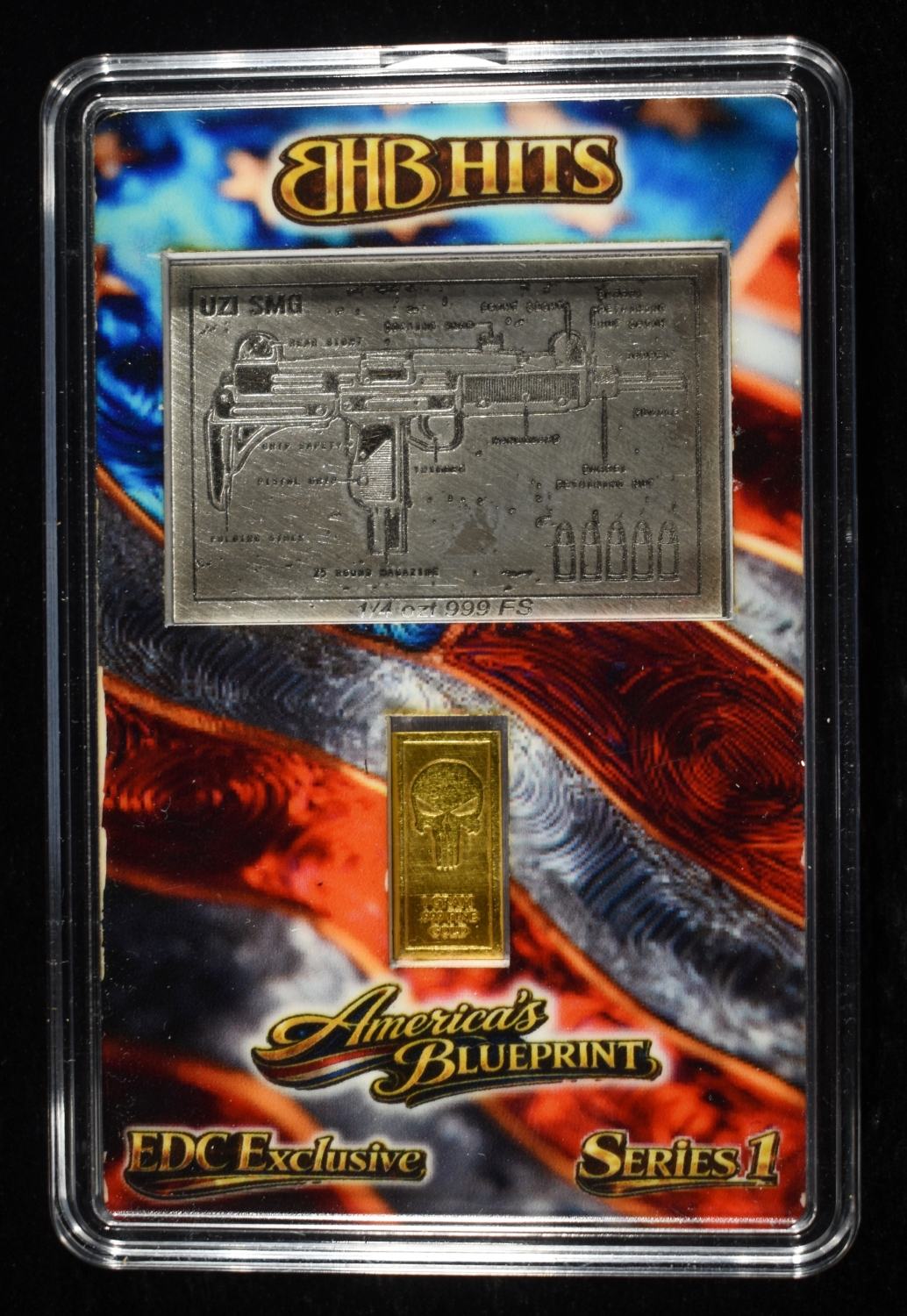 1G .9999 GOLD & 1/4TH OZ .999 SILVER