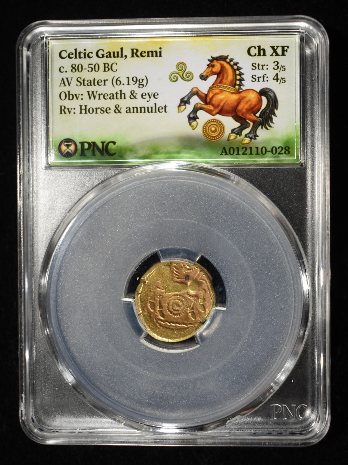 c.80-50 BC GOLD AV STATER PNC CH XF
