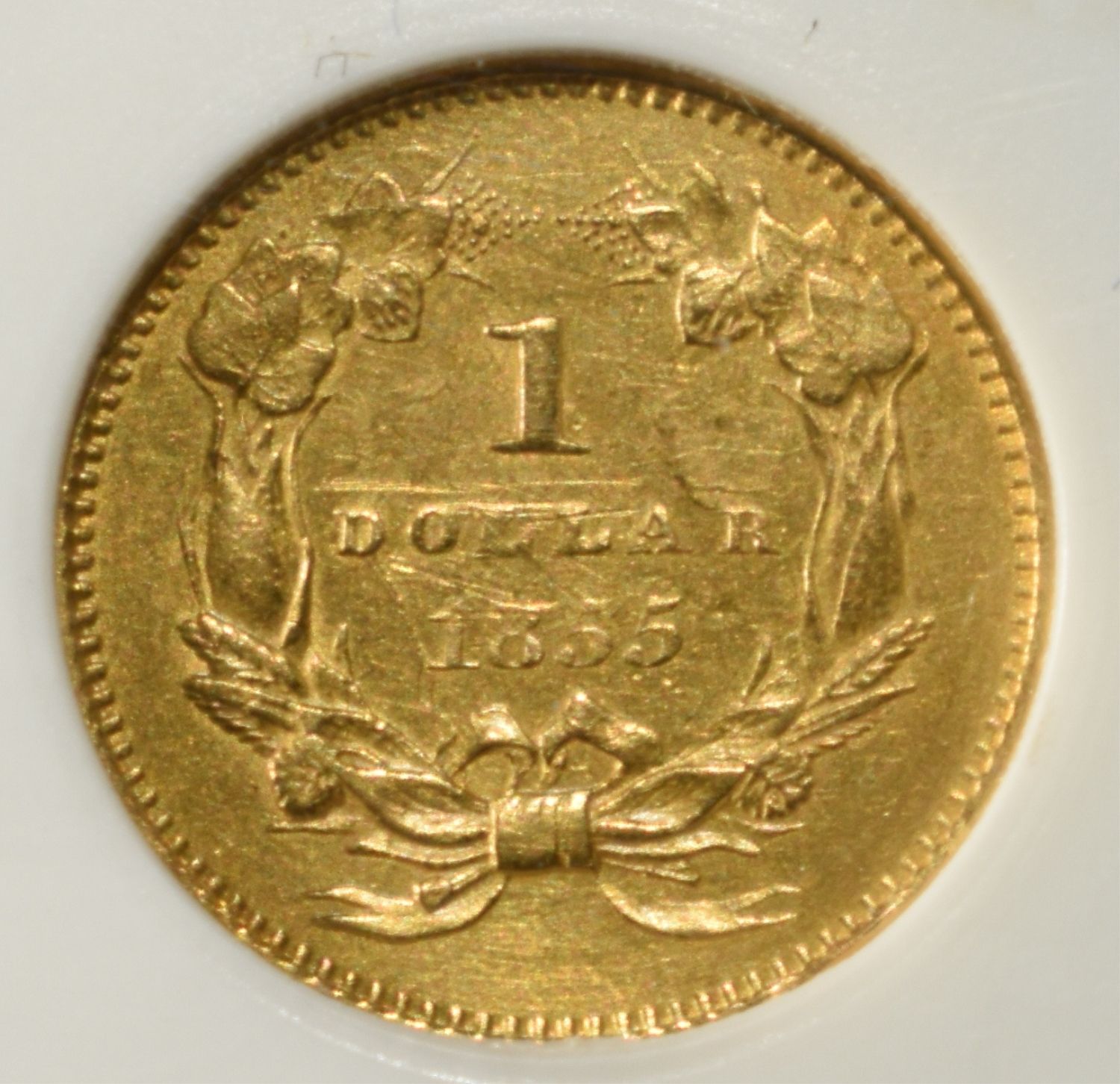 1855 $1 GOLD TYPE-2 PCI BU