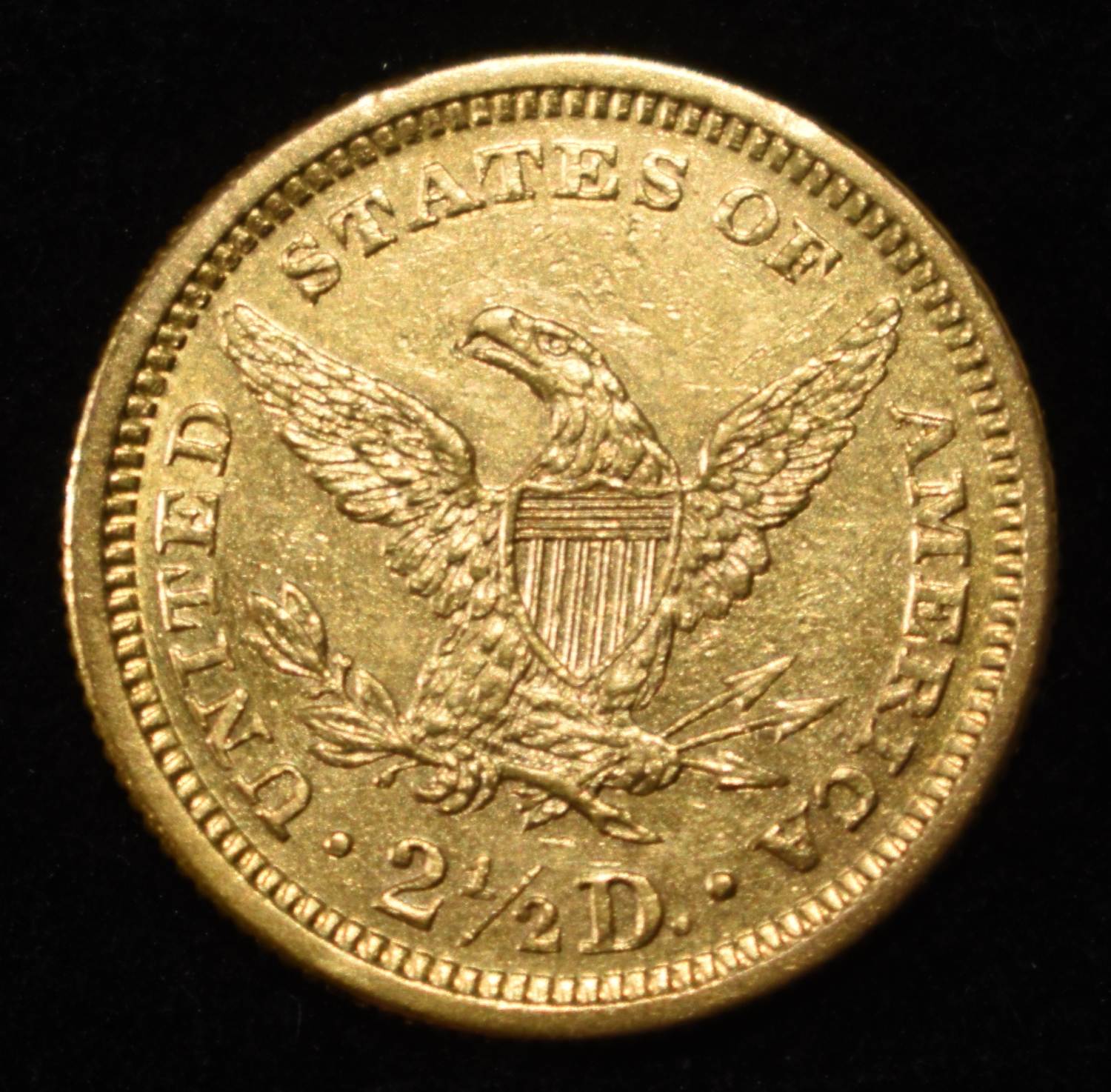 1868 $2.50 LIBERTY GOLD CH BU SCARCE