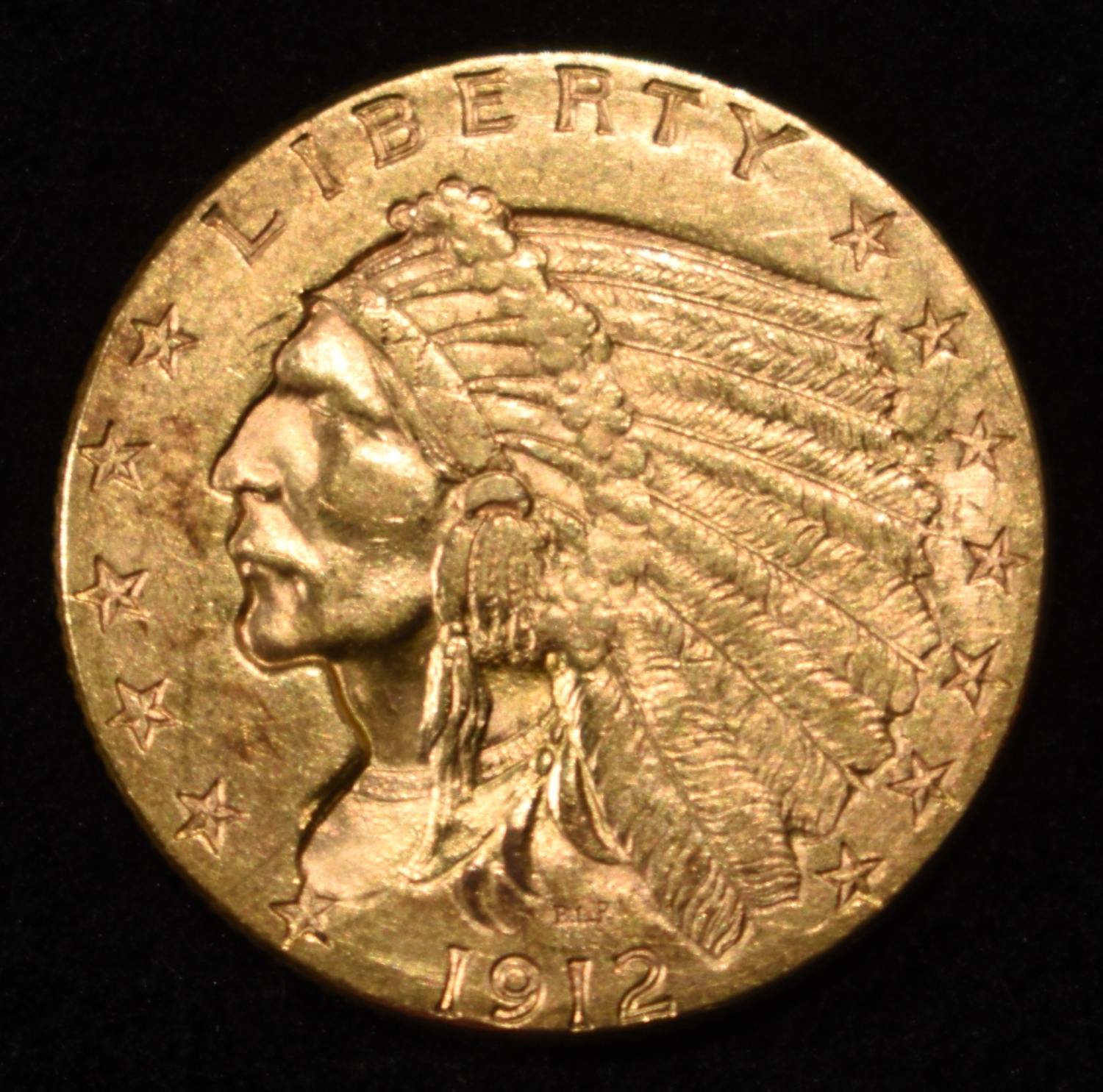 1912 $2.50 INDIAN GOLD CH BU