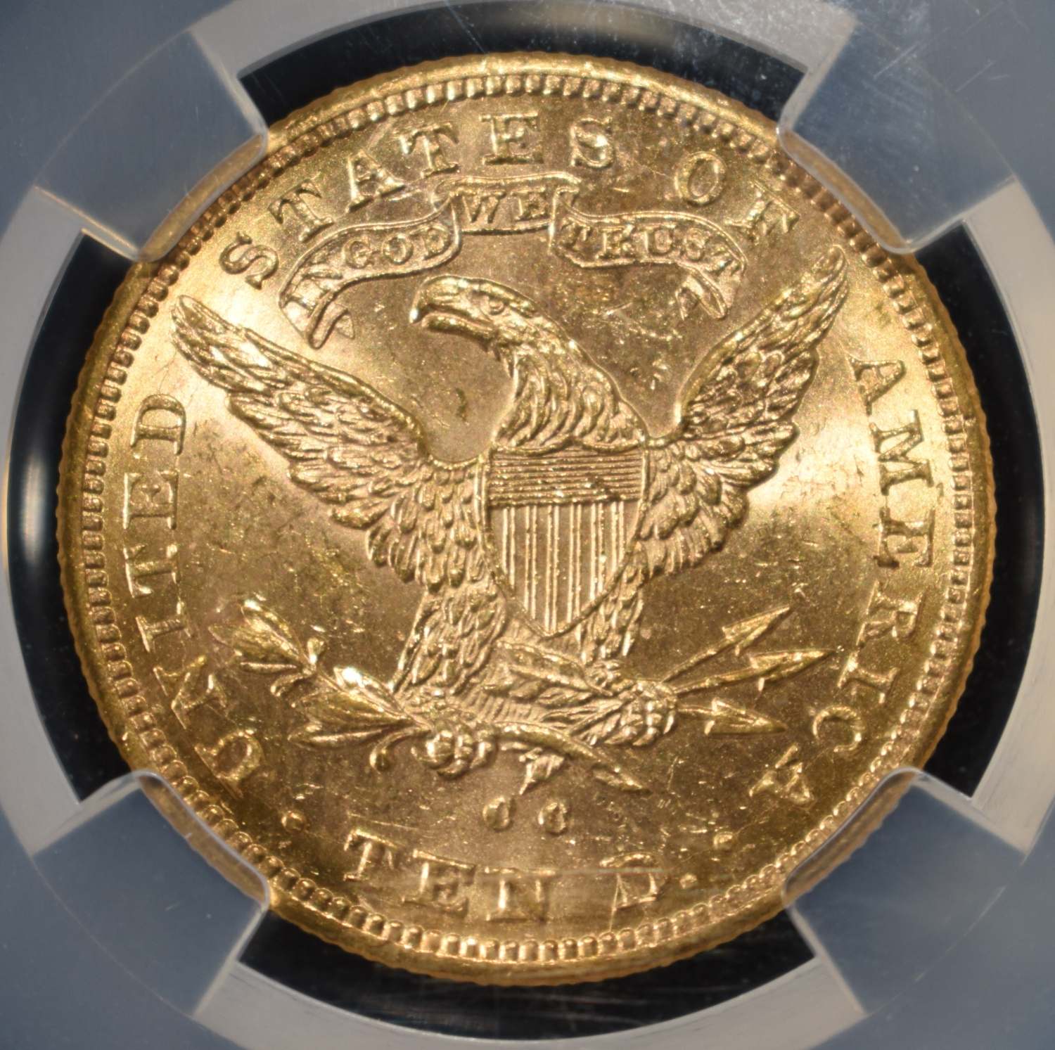 1891-CC $10 GOLD LIBERTY NGC MS-62